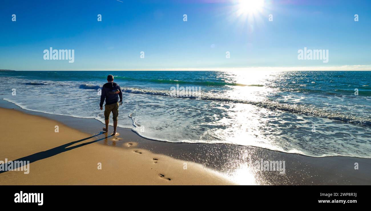 Plage de la barrosa Banque de