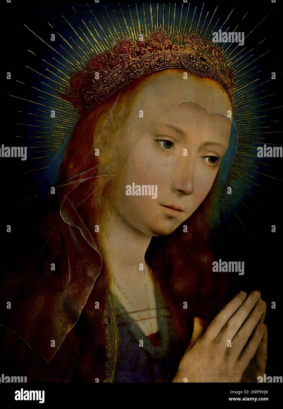 Vierge Marie à la prière 1505 par Quinten Massijs, Musée Royal des Beaux-Arts, Anvers, Belgique, Belgique. Banque D'Images