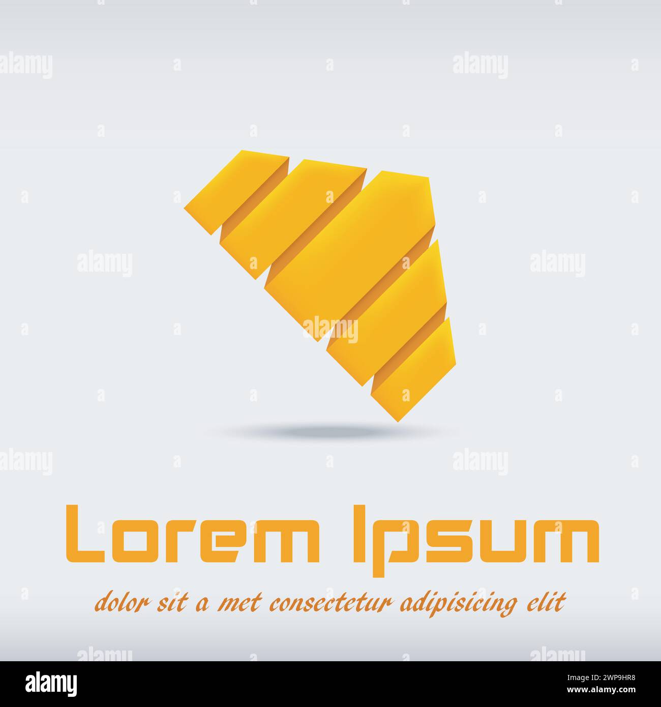 Gold Origami Symbol Company, illustration vectorielle Illustration de Vecteur