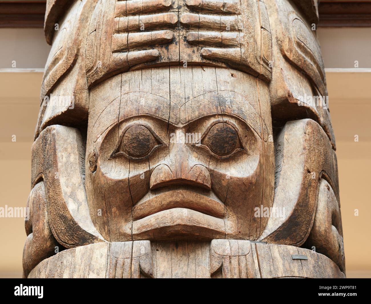 Totem Haida, de Colombie-Britannique, Canada. Banque D'Images