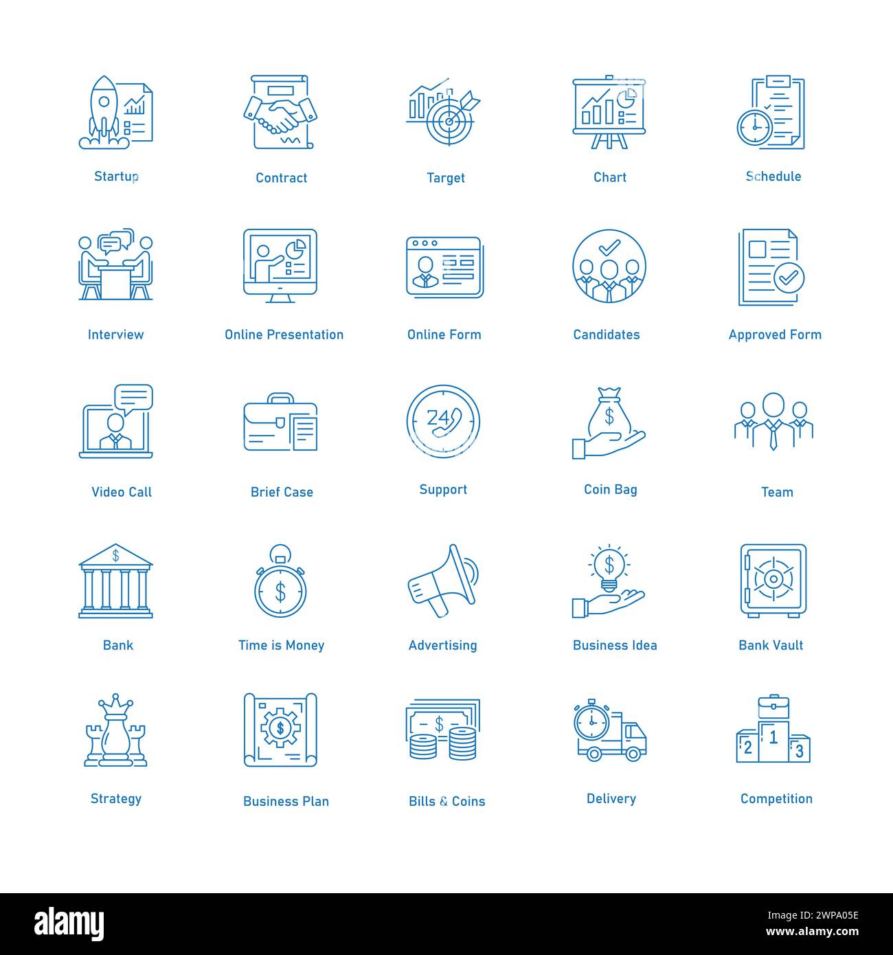 Pack de conception d'icônes de vecteur de technologie financière Illustration de Vecteur