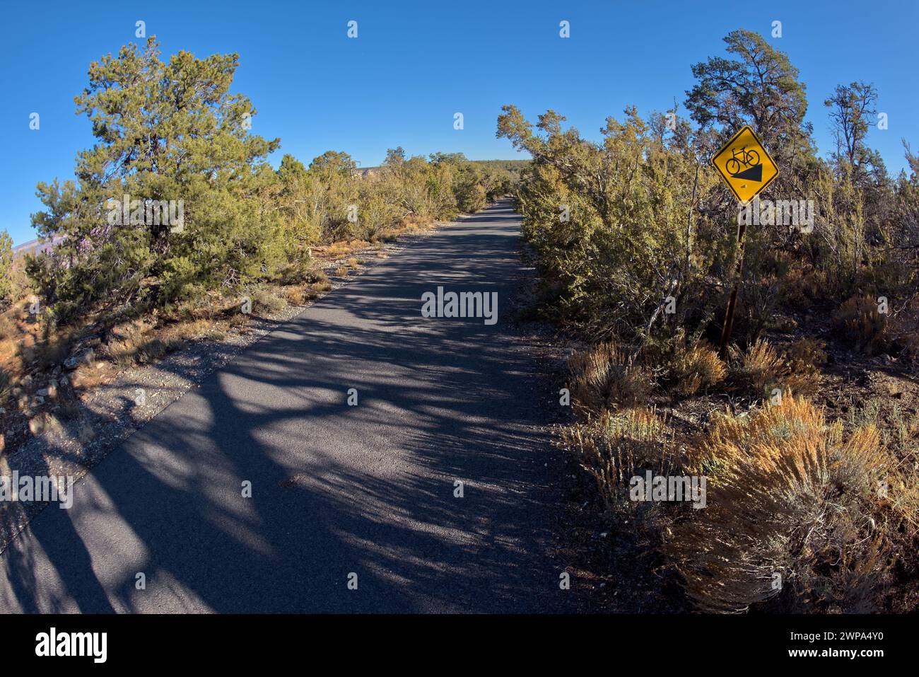 Le Greenway Trail qui court entre Pima point et Monument Creek Vista au Grand Canyon Arizona. Banque D'Images