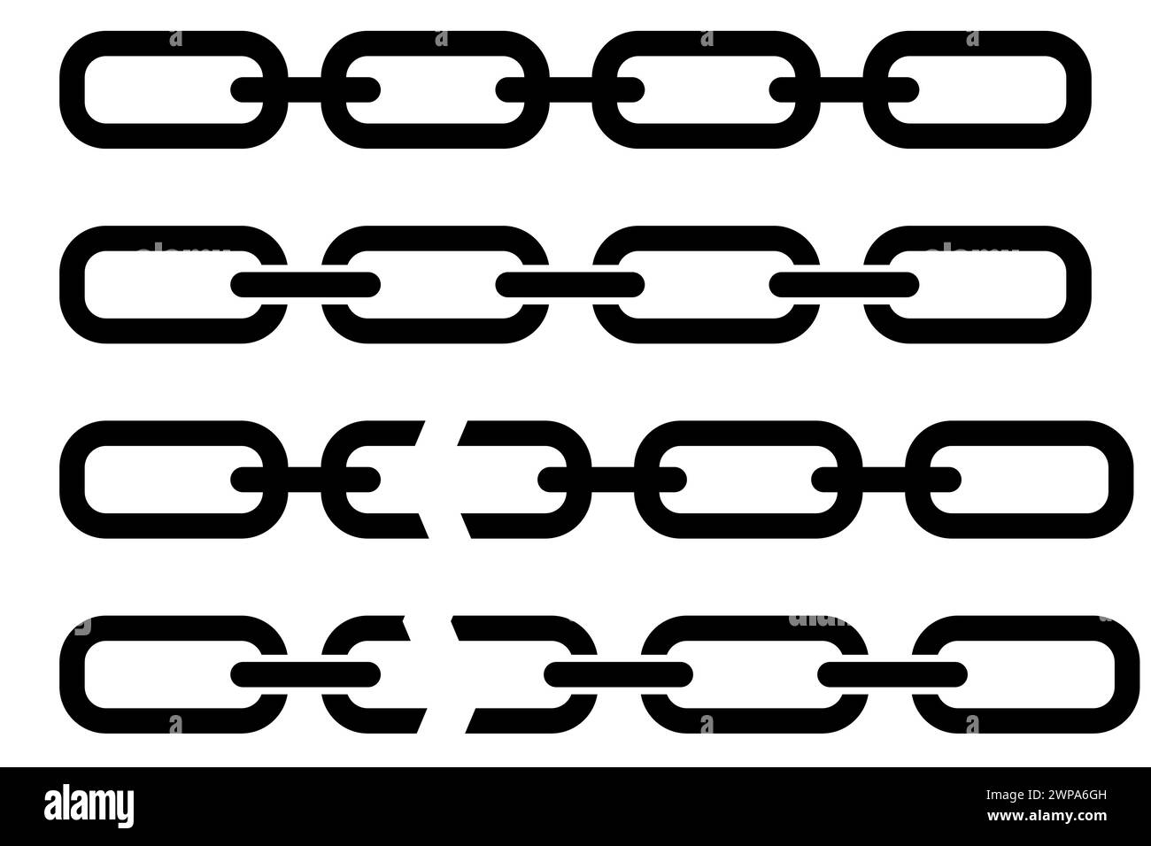 Chaîne noire, grand design à toutes fins. Elément de conception. Illustration vectorielle. image de stock. SPE 10. Illustration de Vecteur