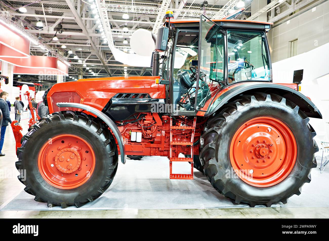 Tracteur sur l'exposition de machines agricoles Banque D'Images