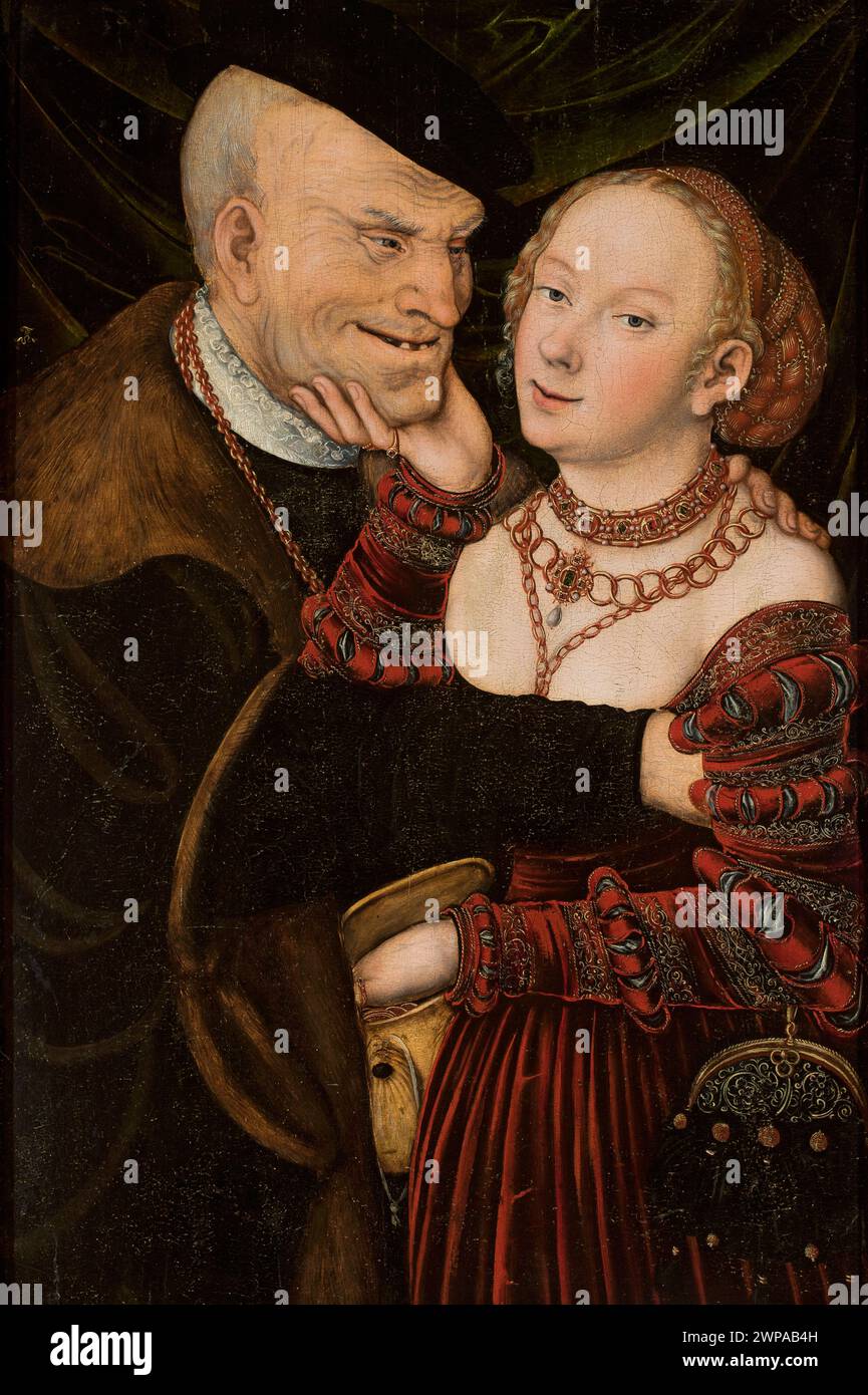 Mauvais couple ; Cranach, Lucas (1472-1553; St.) ; vers 1537 (1535-00-00-1540-00-00) ; peinture allemande, mauvais couple (iconogr.), achat (provenance) Banque D'Images