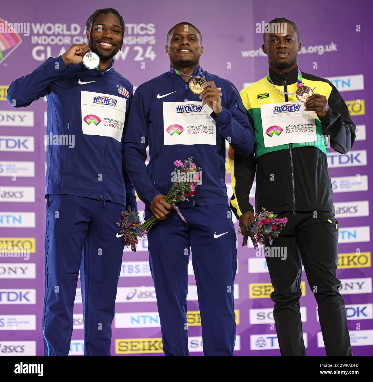 Lors des Championnats du monde d'athlétisme en salle 2024 - deuxième jour 02/03/2024 à l'Emirates Arena le 02/03/2024 Ben Booth/Alamy Banque D'Images