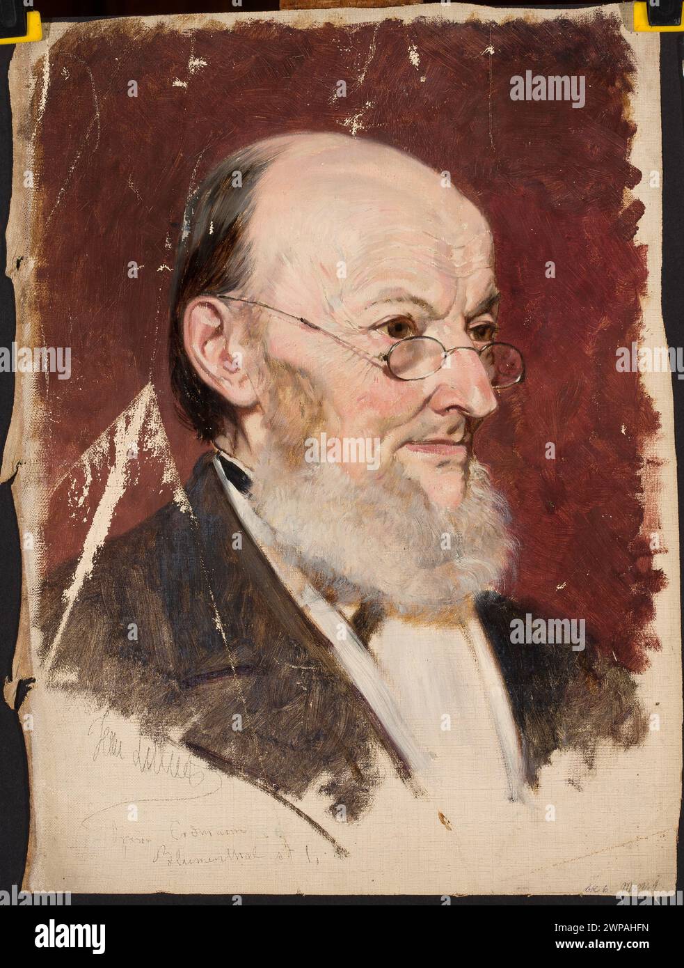 Portrait d'un homme âgé ; Lulves, Jean (1833-1889) ; 3e siècle (1851-00-00-1875-00-00) ; peinture française, peinture allemande, portraits d'hommes Banque D'Images