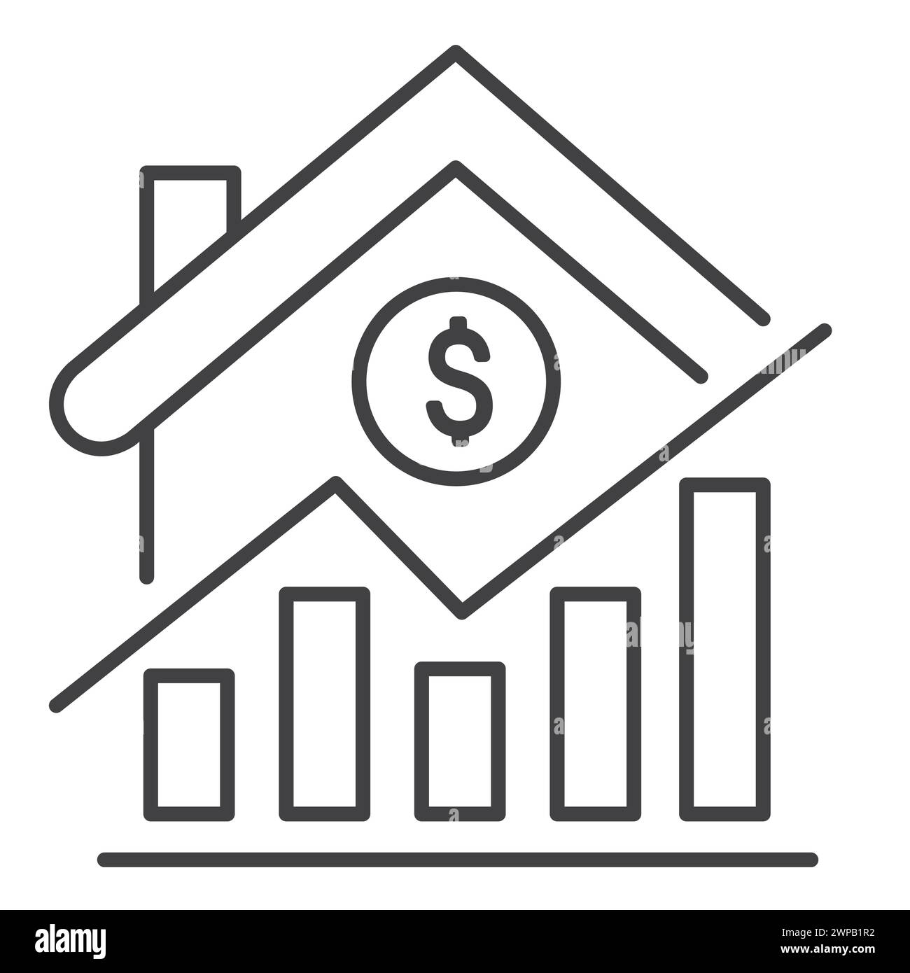 Conception d'icône d'illustration vectorielle de croissance d'investissement Illustration de Vecteur