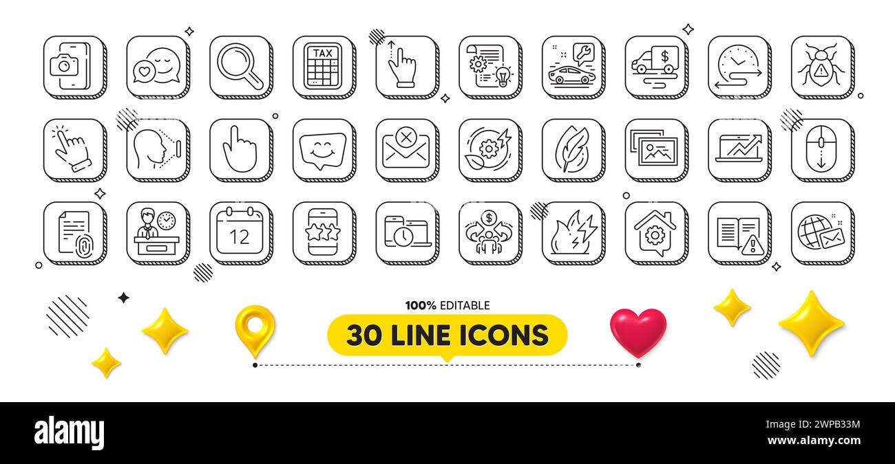 Pack d'icônes de transport de fonds, photo de téléphone et diagramme des ventes. Pour l'application Web. eléments de conception 3d. Vecteur Illustration de Vecteur
