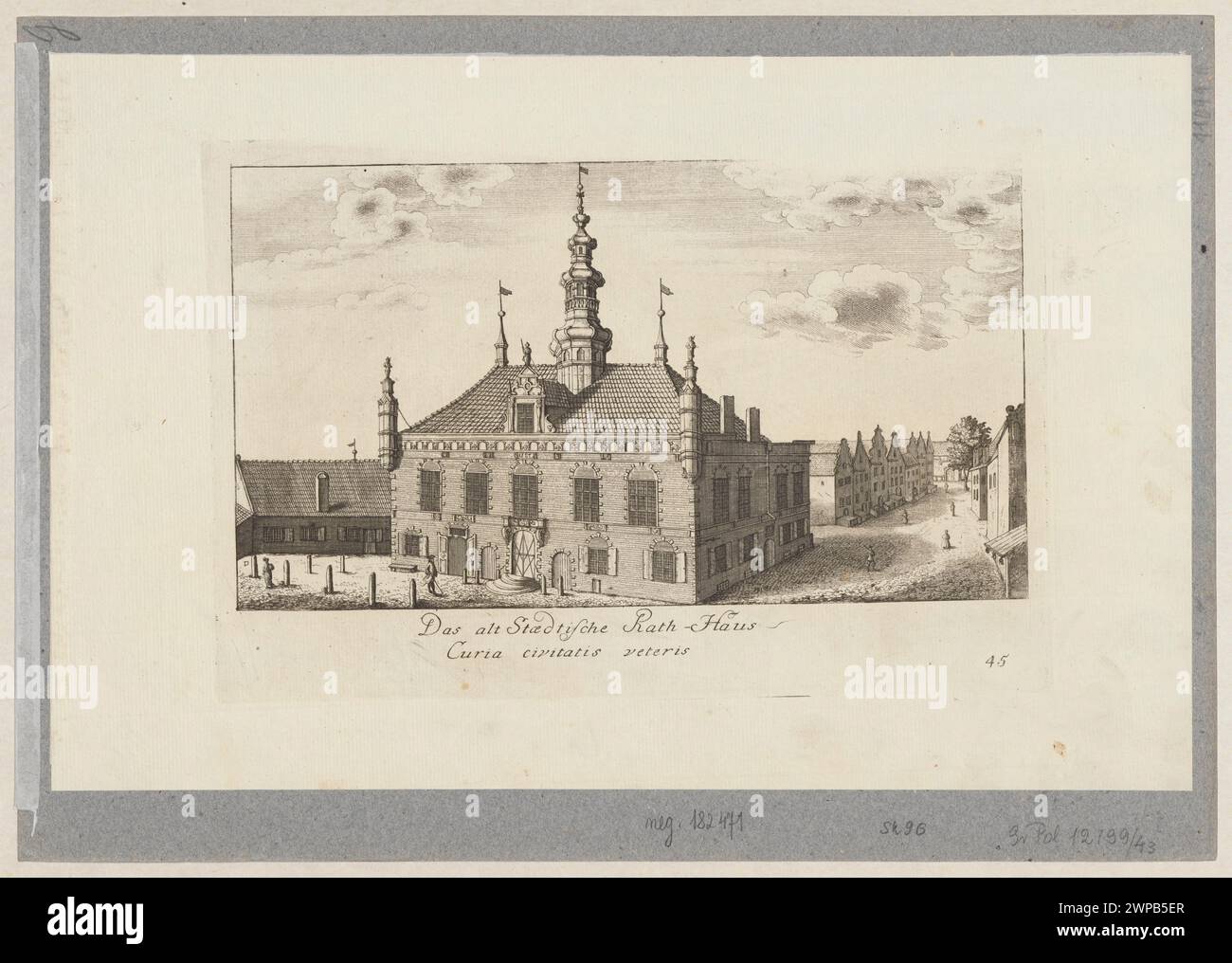 Ancien hôtel de ville de Gdańsk ; Deisch, Matthaeus (1724-1789), Lohrmann, Friedrich Anton (CA 1735-CA 1800) ; 1761-1765 (1761-00-00-1765-00-00); Banque D'Images