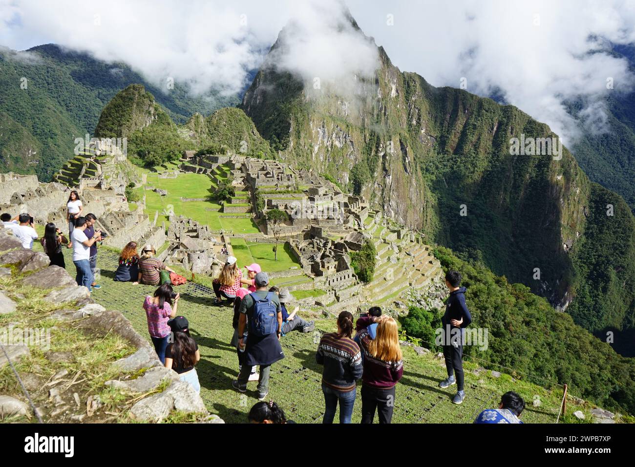 Machu Picchu, l'une des 7 merveilles du monde, cette photographie a été prise en février 2020 lors d'un voyage de vacances, il est situé à Cusco Pérou. Banque D'Images