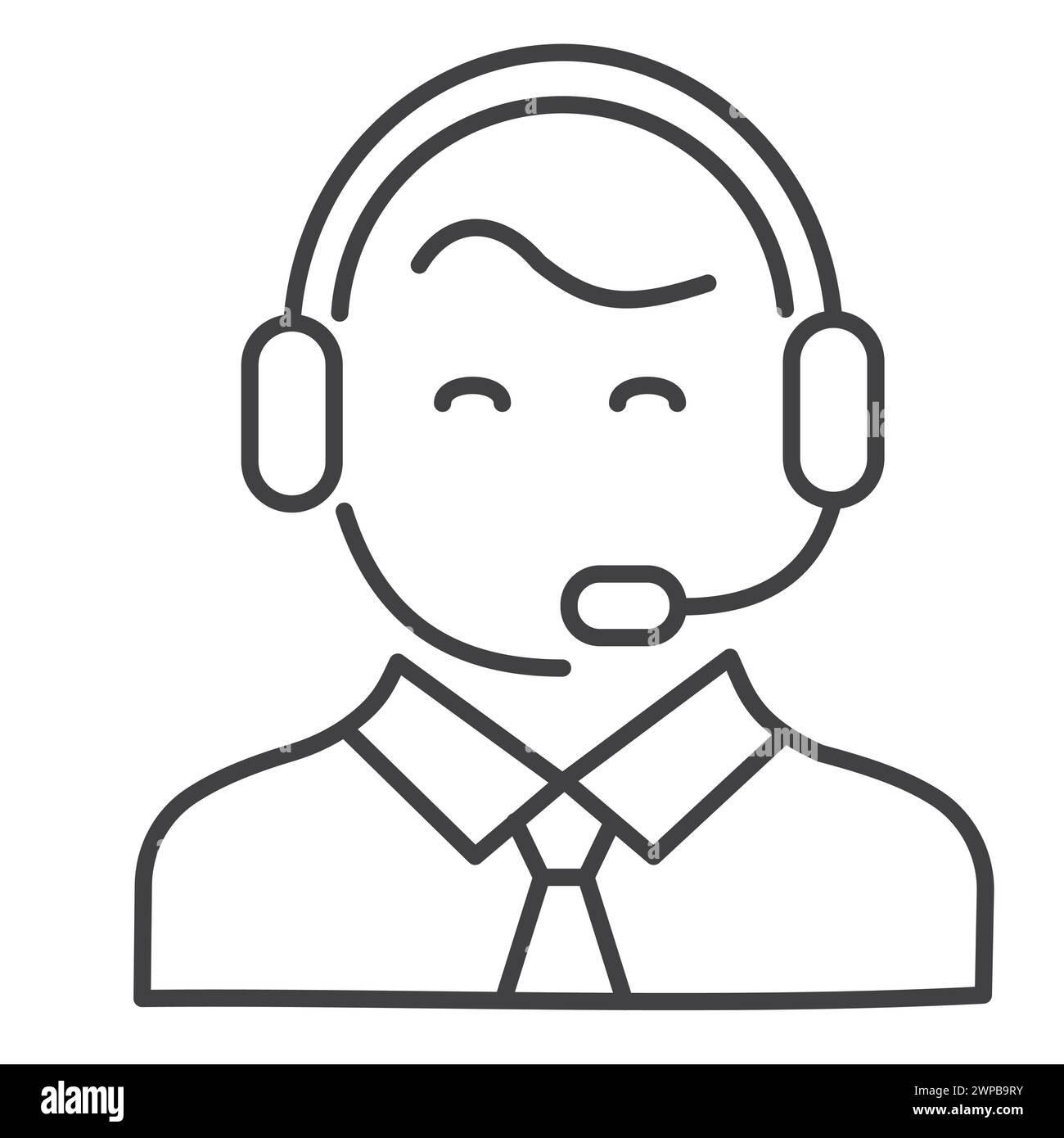 Conception d'icônes vectorielles de support client Illustration de Vecteur