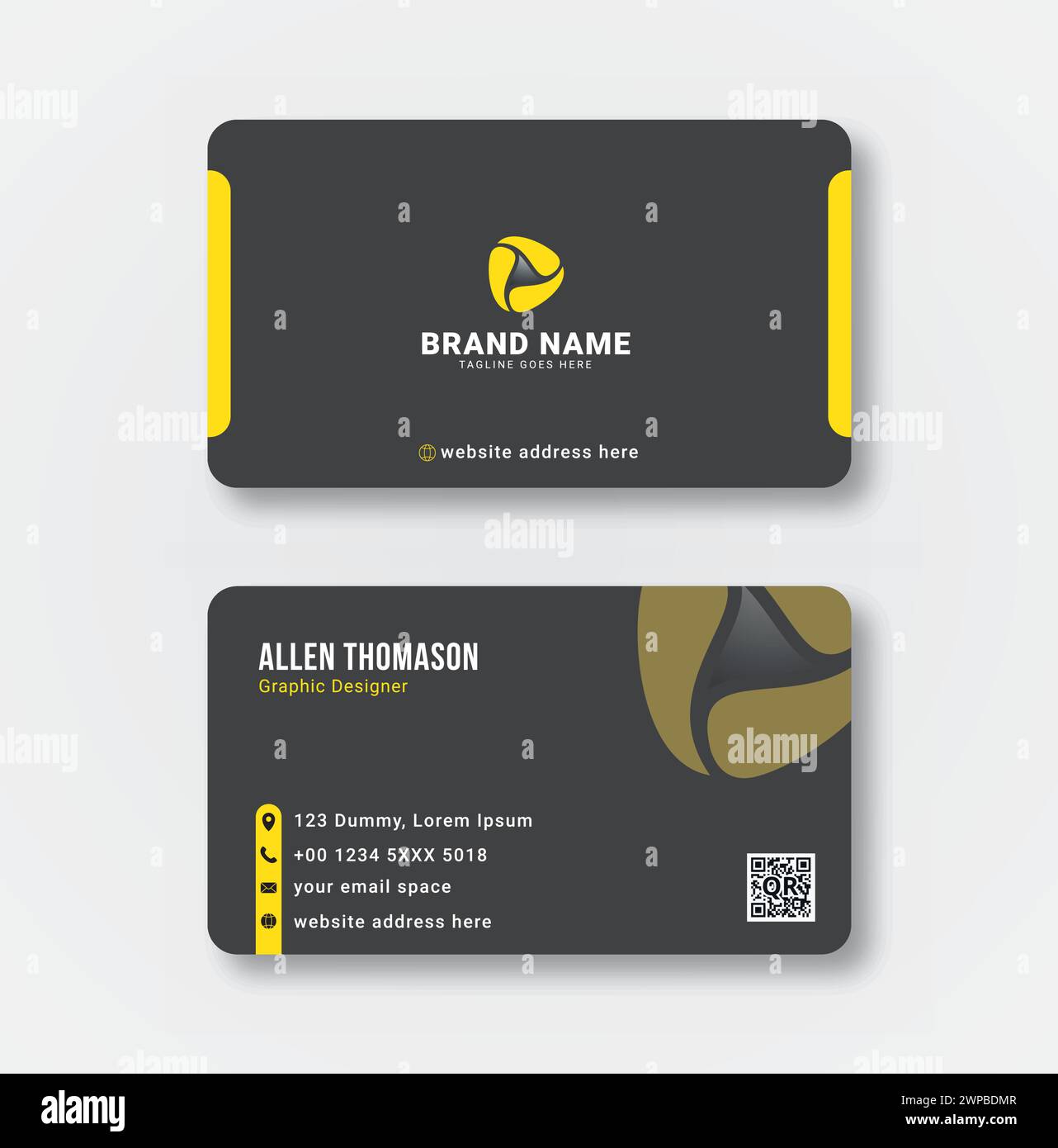 Modèle de conception de carte d'affaires moderne Illustration de Vecteur