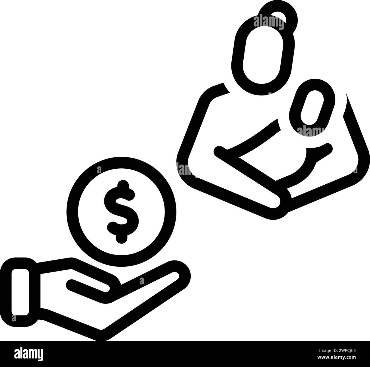 Icône pour parental payé, feuilles Illustration de Vecteur