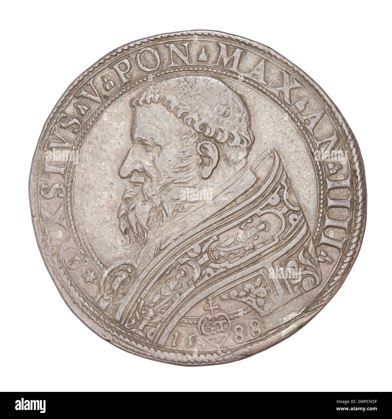 Piastra ; Sixte V (Pape ; 1585-1590) ; 1588 (1588-00-00-1588-00-00); Banque D'Images