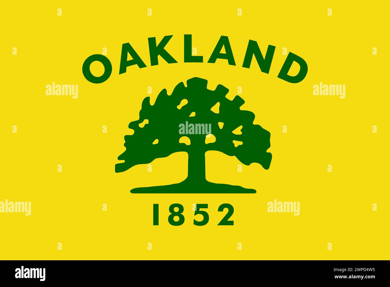 Drapeau de la ville d'Oakland - Californie Banque D'Images