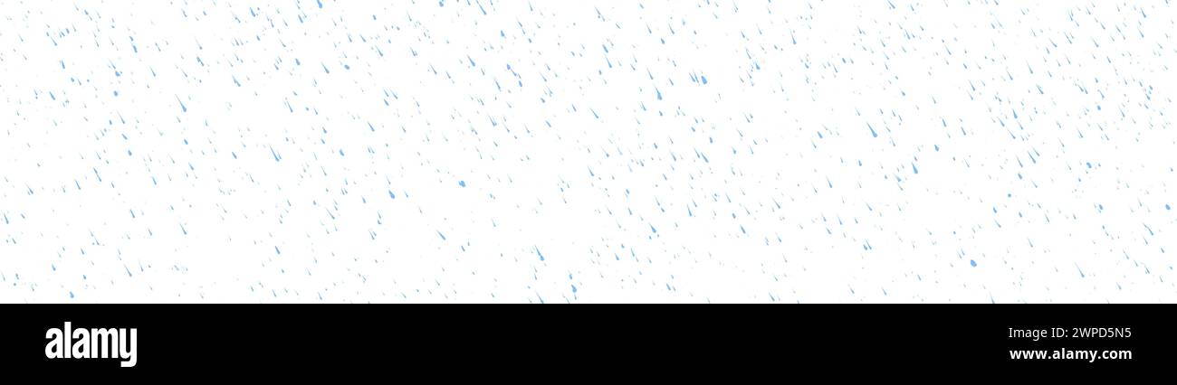Goutte de pluie diagonale bleue dessinée à la main sur fond blanc. Texture sans couture avec des traits pointillés. Modèle de pluie. Papier d'emballage avec de petits points ou de la pluie Illustration de Vecteur