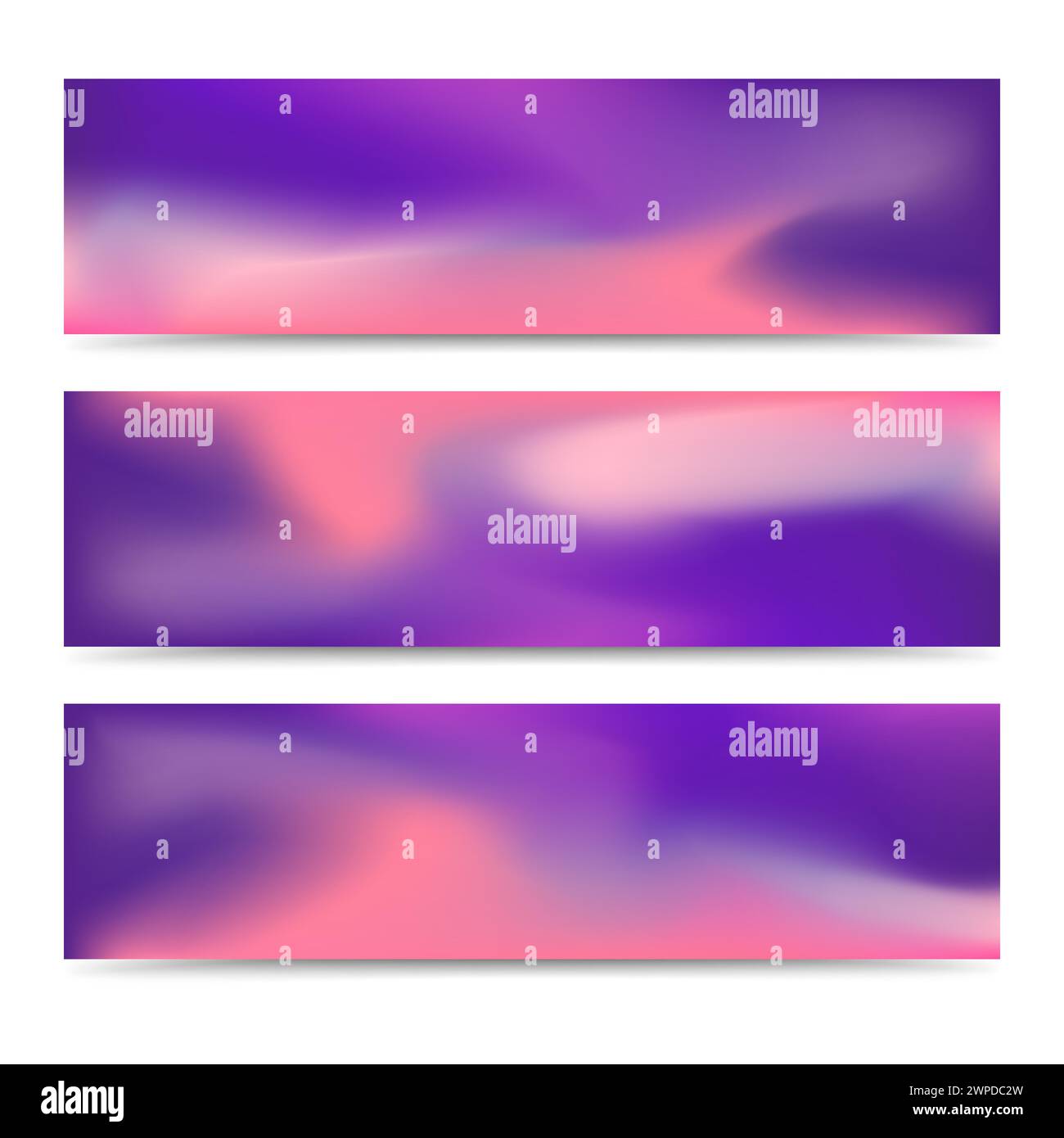 Ensemble de bannières colorées dégradées abstraites lisses et floues. Fond multicolore créatif abstrait. Illustration vectorielle Illustration de Vecteur