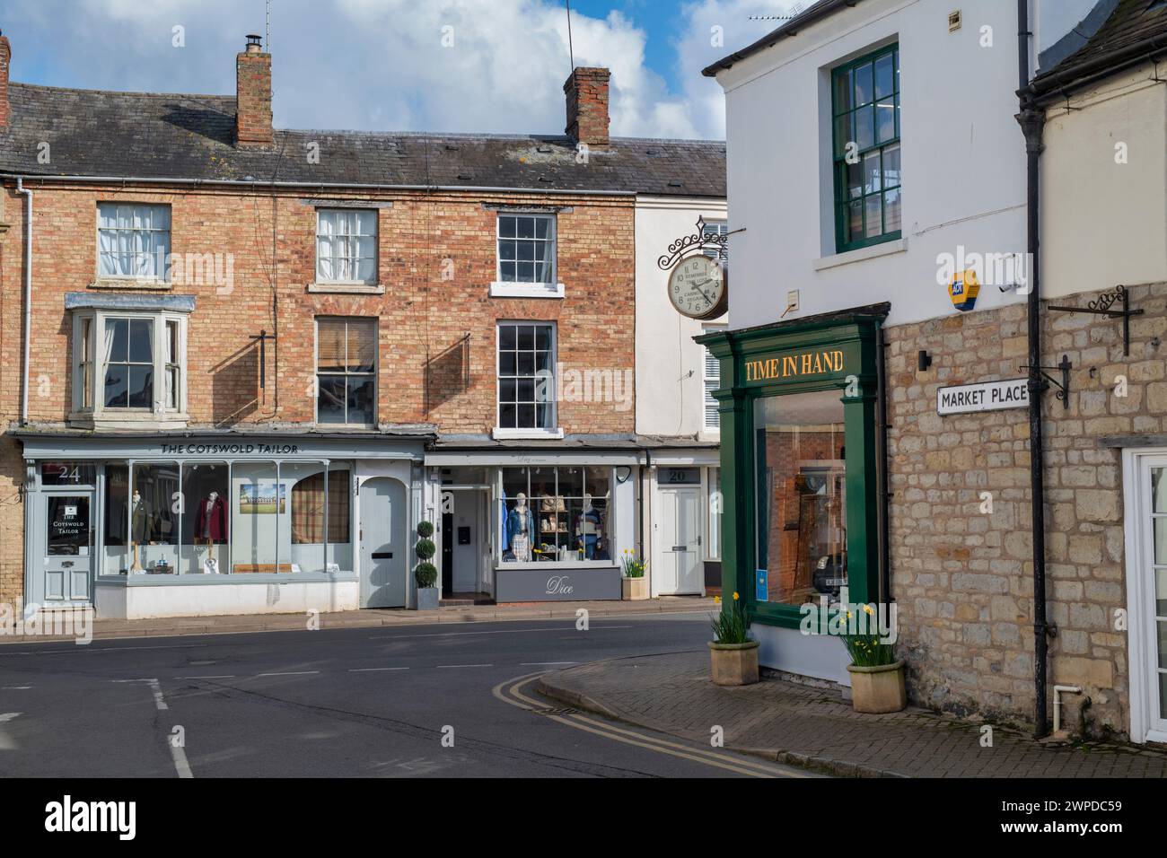 Sheep Street et Church Street. Shipston on Stour, Warwickshire, Angleterre Banque D'Images