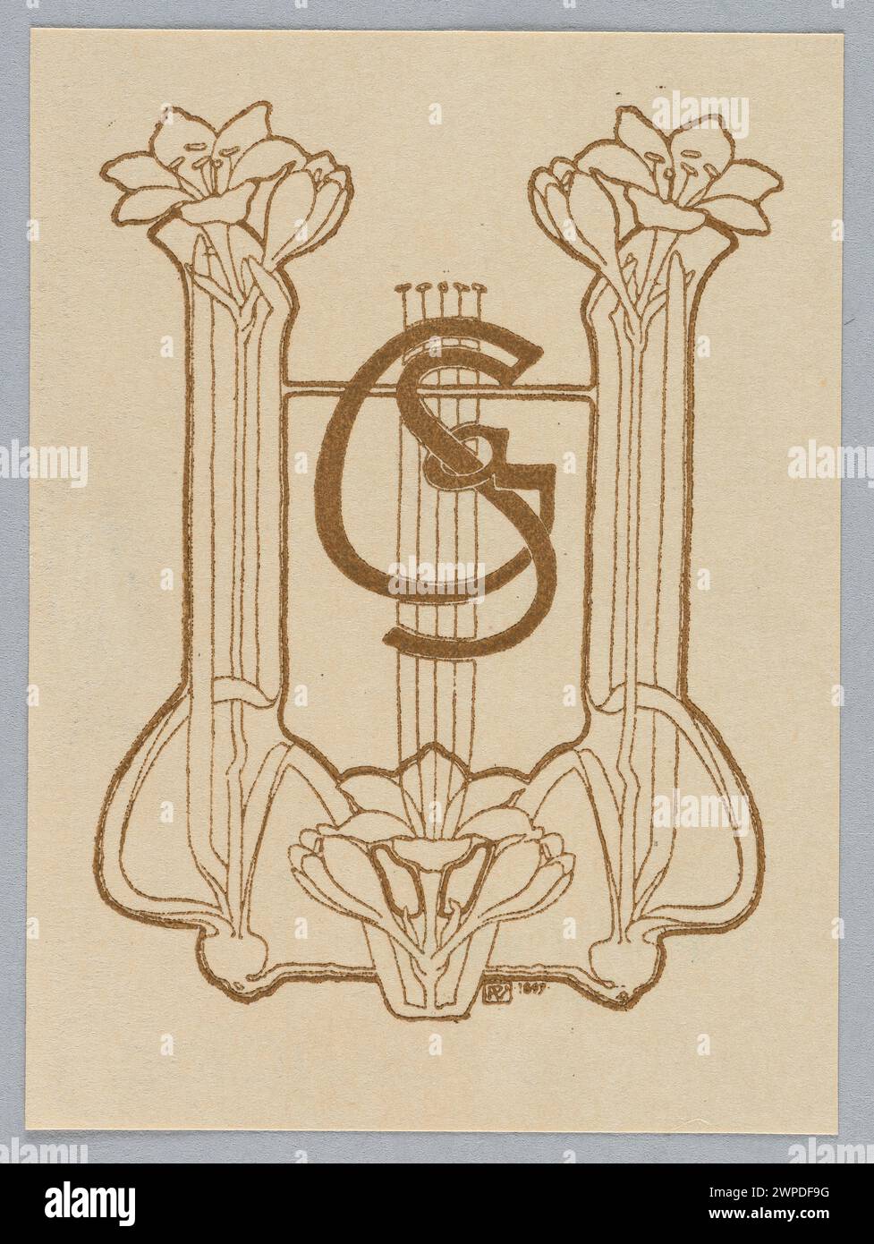 [ExLibris:] gaz ; Preissig, Vojtěch (1873-1944) ; 1898 (1898-00-00-1898-00-00); Banque D'Images