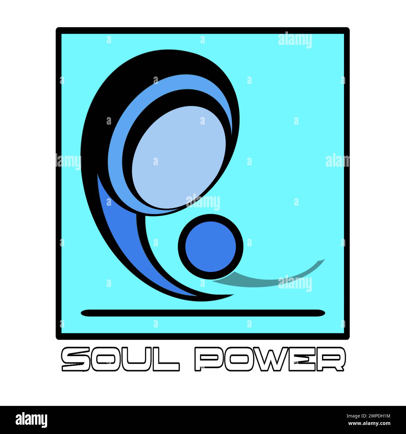 Un logo qui représente le pouvoir de la performance basée sur l'amour, la sincérité et le dévouement Illustration de Vecteur