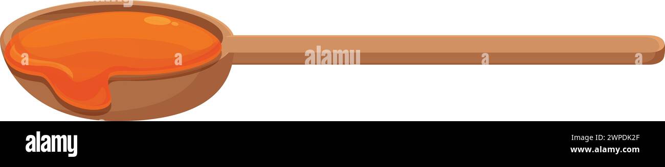 Vecteur de dessin animé d'icône de cuillère à sirop d'érable. Produit sucré. Installation de cuisson de desserts Illustration de Vecteur