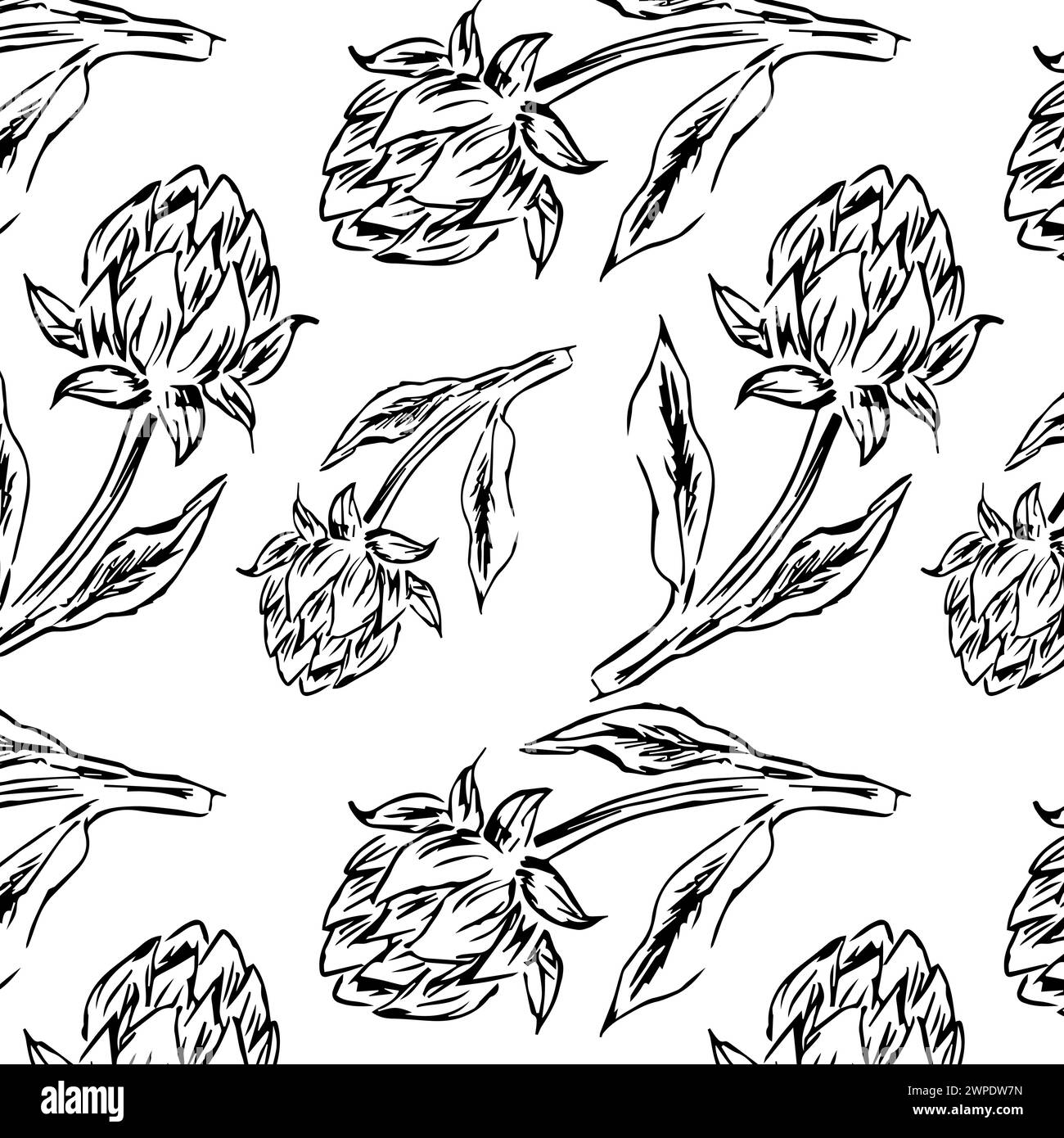Motifs floraux vintage dessinés à la main. L'illustration vectorielle peut être utilisée pour le textile, l'emballage, la décoration. Illustration de Vecteur Motifs floraux vintage dessinés à la main. L'illustration vectorielle peut être utilisée pour le textile, l'emballage, la décoration. Illustration de Vecteur