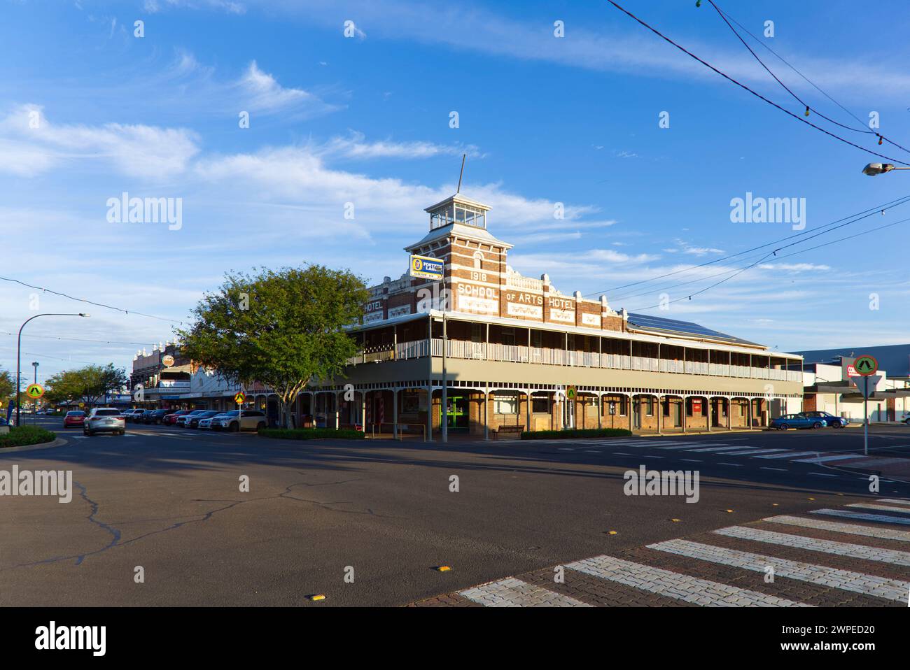 Hôtel Historic School of Arts sur McDowall Street Roma Queensland Australie Banque D'Images