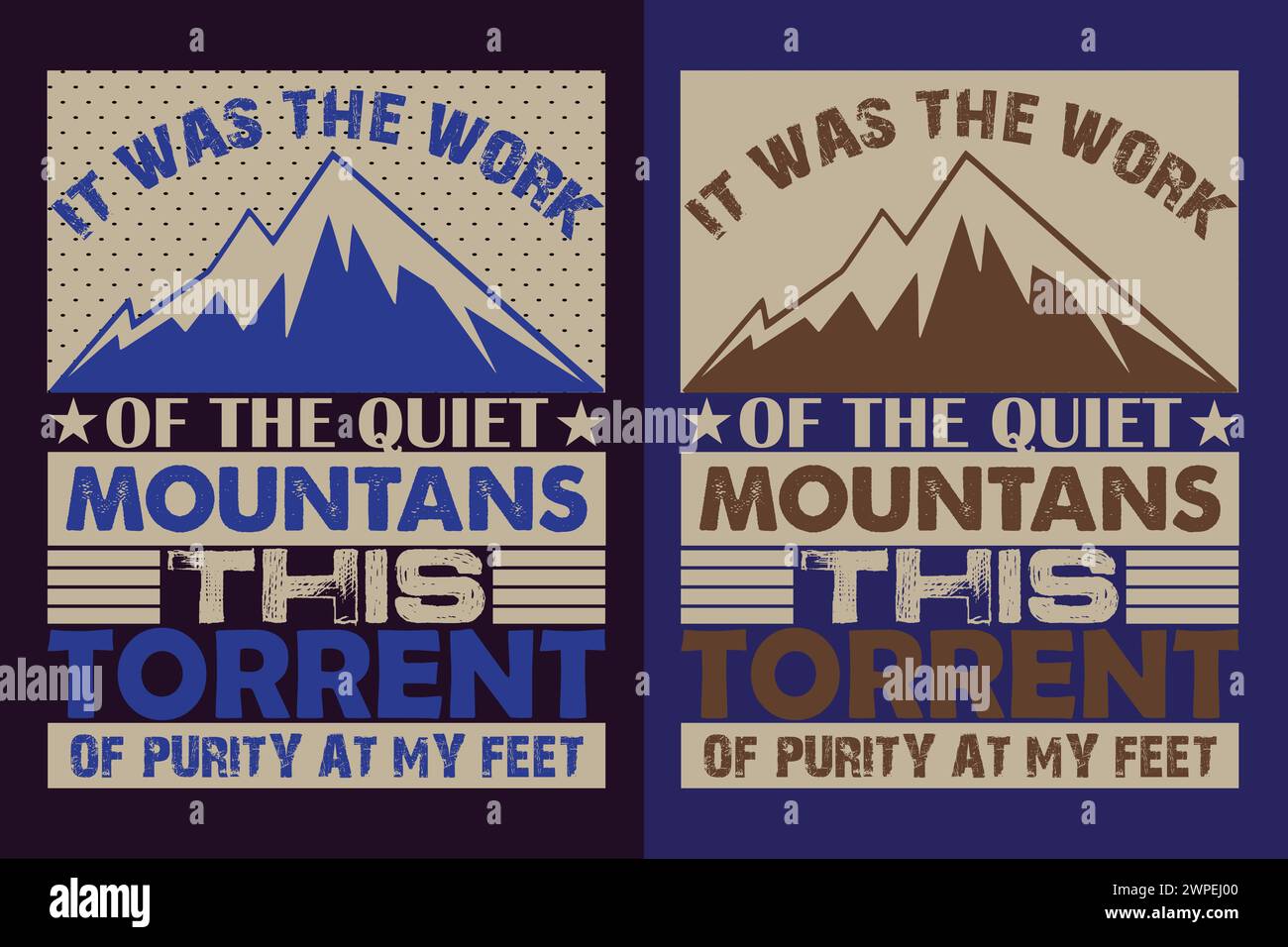 C'était le travail du calme ce torrent de pureté à mes pieds, chemise de voyage, voyage en plein air, nature Lover Tee, chemises de camping, randonnée, montagne Illustration de Vecteur