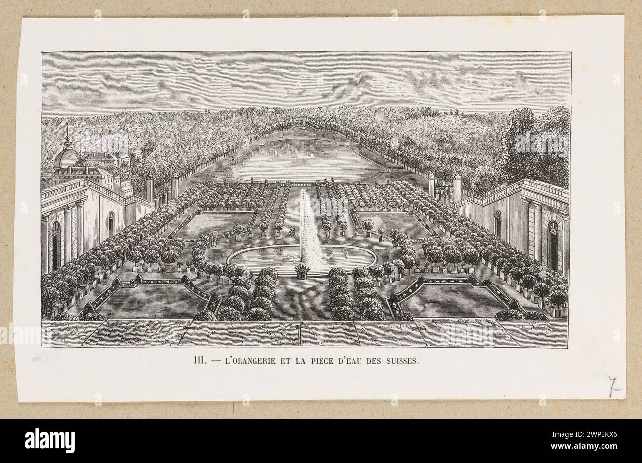 Oran EIA et 'étang suisse', un fragment du parc de Versailles ; Best, Jean (1808-1879), hotelin, Laurent (1821-non ante 1884), Brunox (Versailles ; Litographic AD, Publisher ; CA 1850-1865); 1850-1865 (1850-00-00-1865-00-00); Banque D'Images