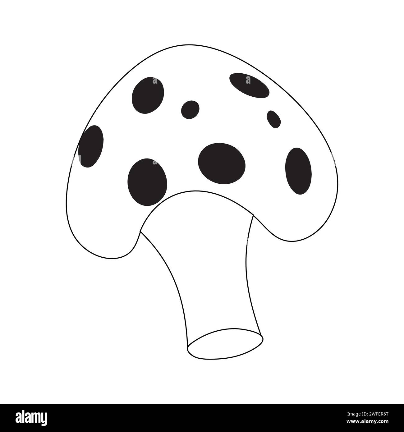 Illustration de l'icône de champignon. Clipart de champignons de vecteur de dessin animé. Vecteur isolé sur fond blanc. SPE 10 Illustration de Vecteur