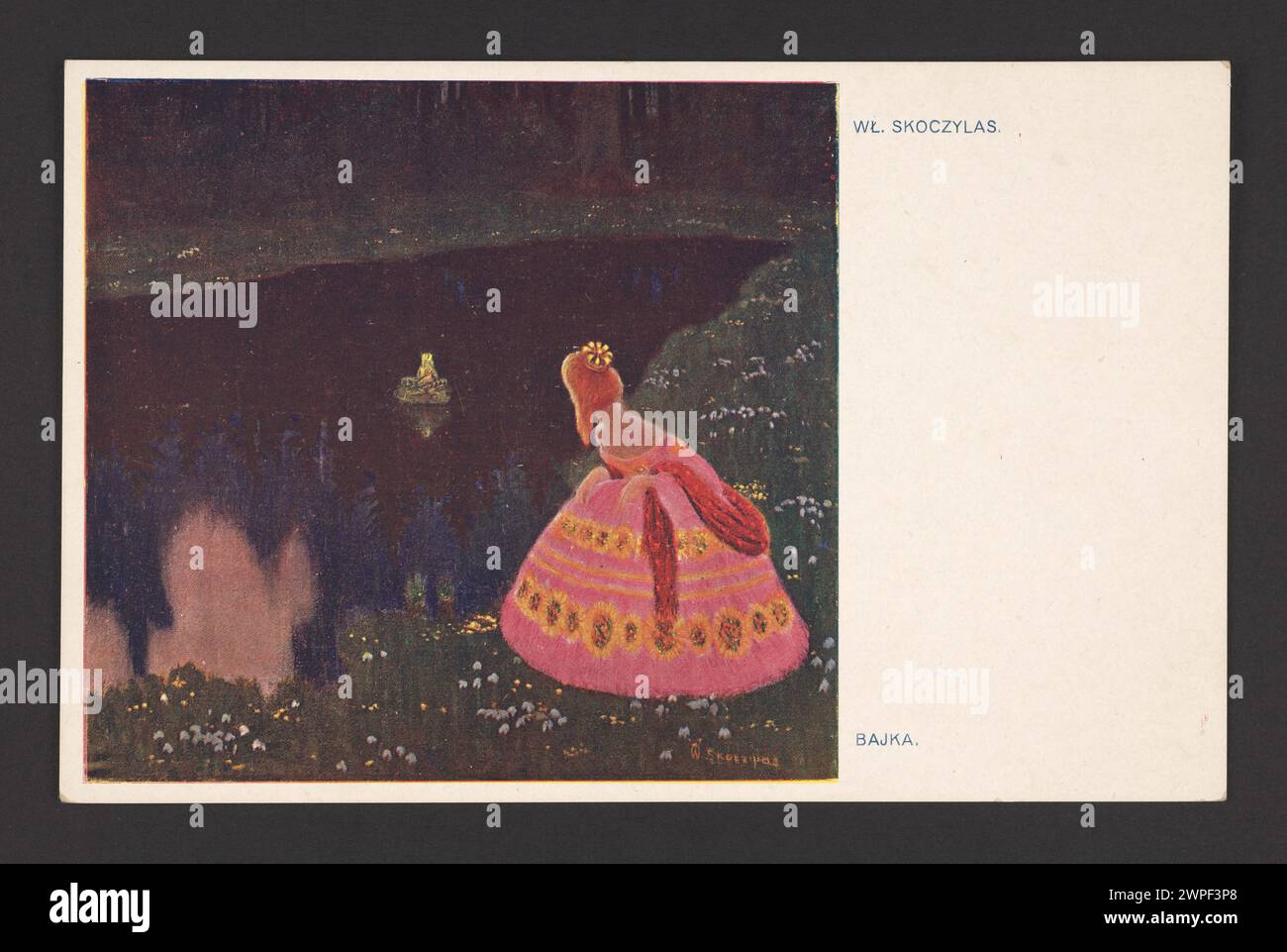 'Bajka' de Wladyslaw Skoczylas (1883-1934) est une peinture sur le thème du conte de fées, publiée vers 1910 à Zakopane, actuellement conservée au Musée d'Art Wrkzia, Branch Pa AC Herbsta. Banque D'Images