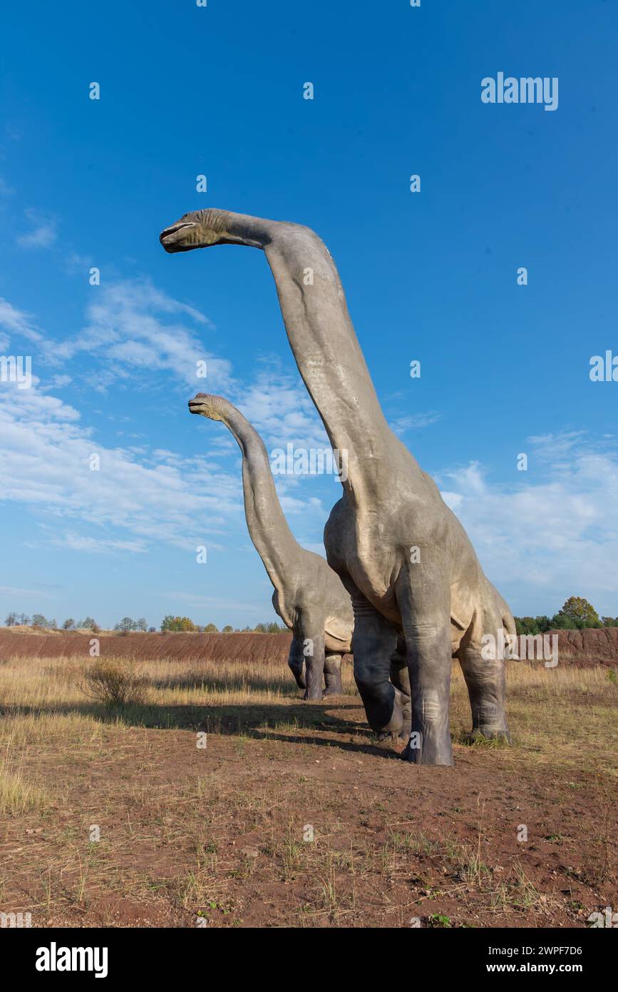 Parc de dinosaures à Krasiejów. Le plus grand parc jurassique de Pologne et même d'Europe. Opole, Pologne, 2018 Banque D'Images