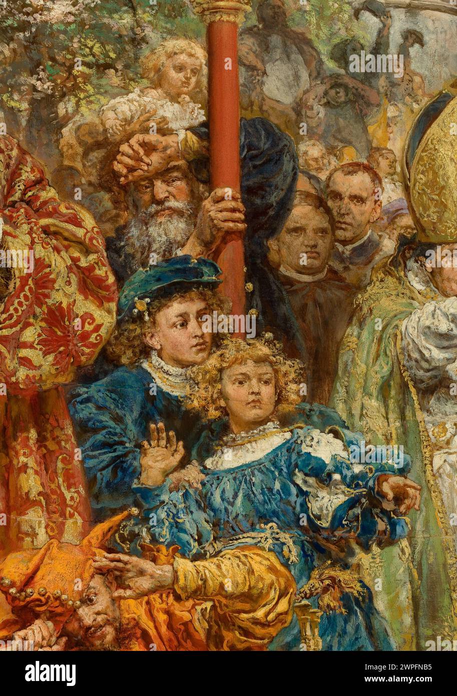 Suspension de la cloche de Zygmunt à la cathédrale de Cracovie en 1521 ; Matejko, Jan (1838-1893); 1874 (1874-00-00-1874-00-00);Bona Sforza d'Aragon (Reine de Pologne - 1494-1557), Bona Sforza d'Aragon (Reine de Pologne - 1494-1557) - iconographie, Kraków (Voïvodie de petite Pologne), Wawel (Kraków), Zygmunt i Stary (Roi de Pologne - 1467 -1548), Zygmunt i Stary (Roi de Pologne - 1467-1548) - iconographie Banque D'Images
