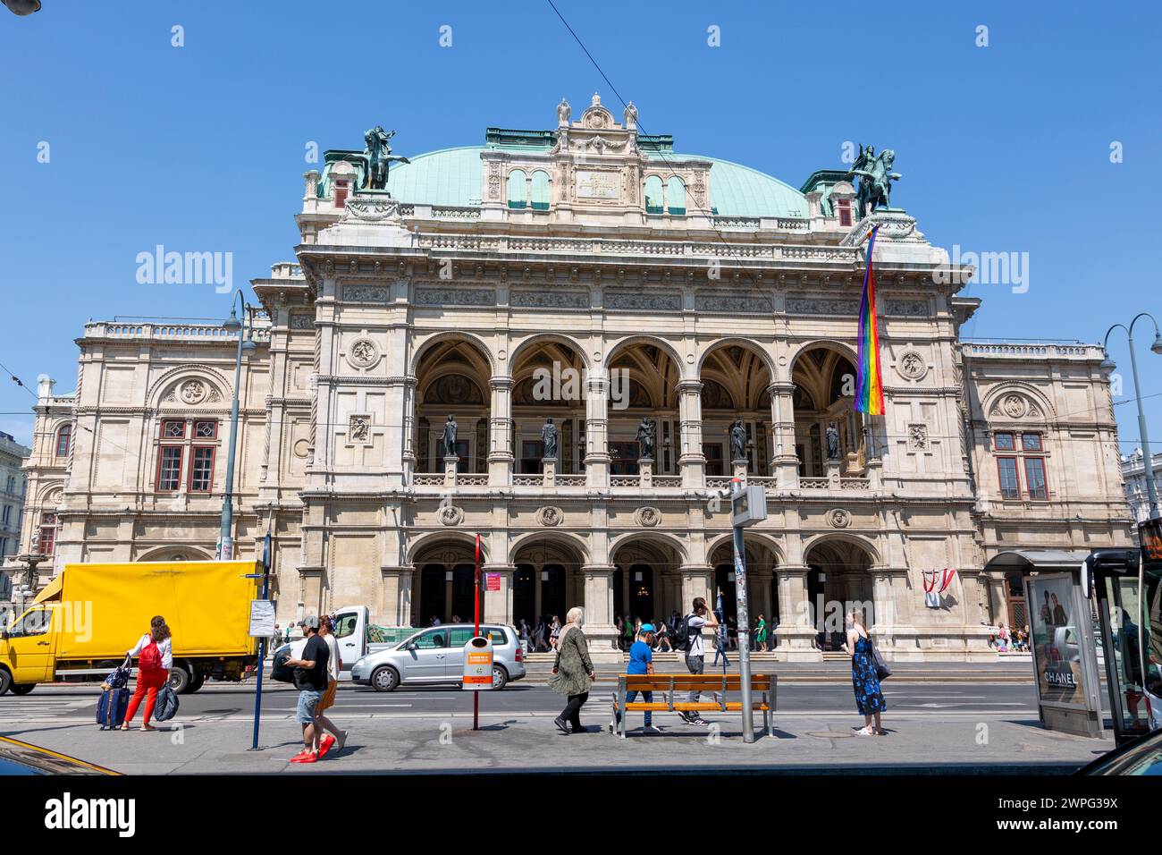 Vienne, Autriche - 19 juin 2023 : bâtiment de l'Opéra national de Vienne Banque D'Images