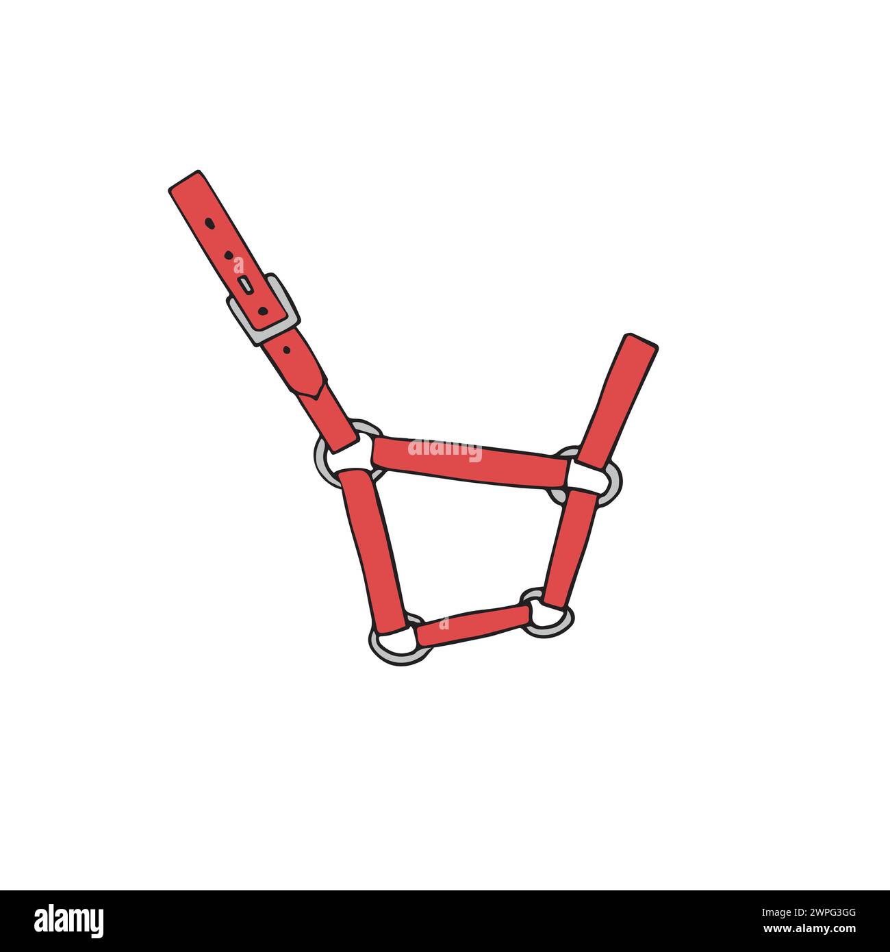 Licol de cheval coloré dessiné à la main de vecteur Illustration de Vecteur