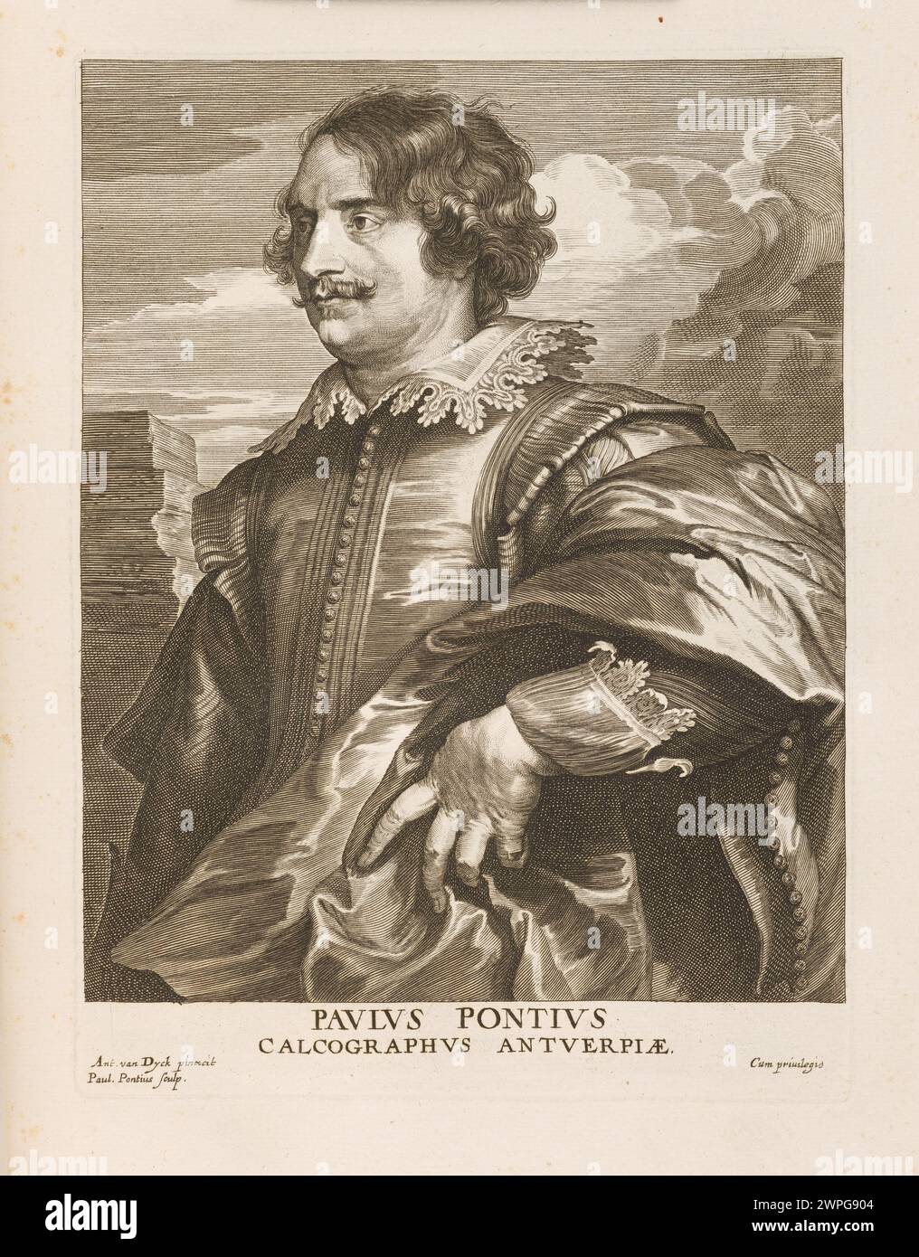Estampes de 1645-1646 de Paulus Pontius, gravées à partir des œuvres d'Anthony Van Dyck avec des contributions de Gillis Hendricx, démontrant les techniques de gravure baroque et les styles artistiques du milieu du XVIIe siècle. Banque D'Images