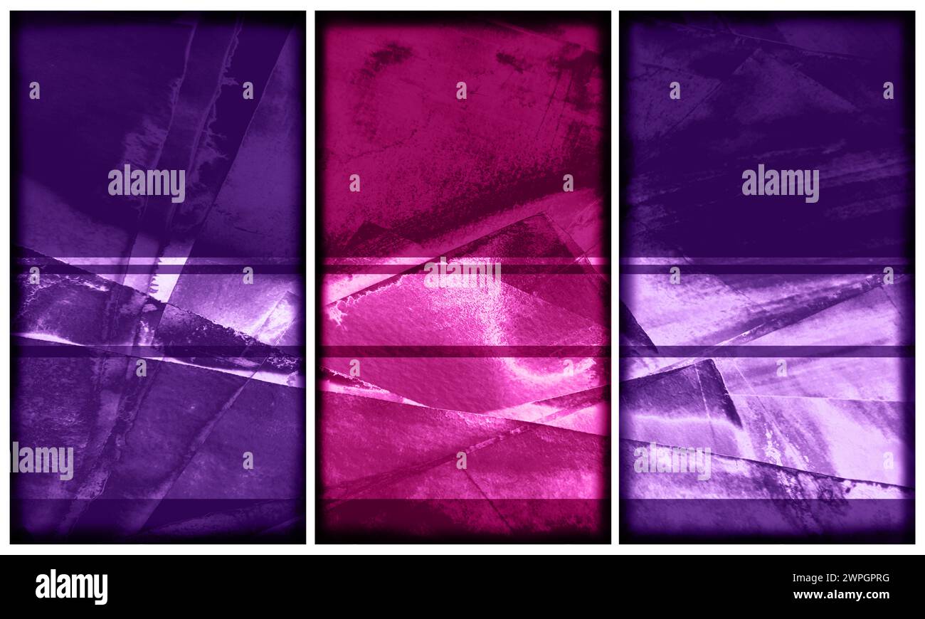 Triptyque intérieur moderne. Banque D'Images