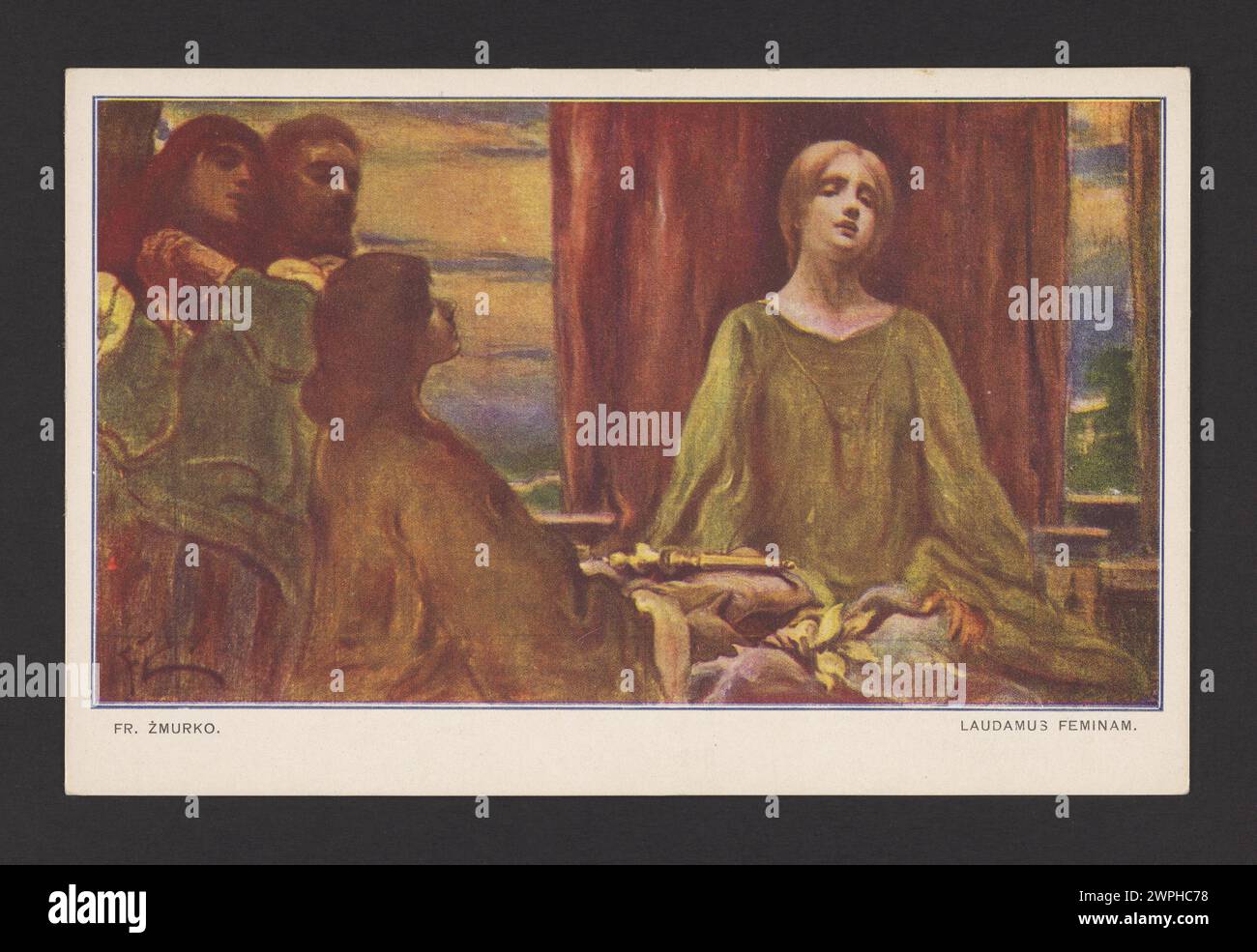 Tableau 'Laudamus feminam' de Franciszek Murko de 1912, publié par Jan Czernecki dans Wieliczka et Kraków. Banque D'Images Tableau 'Laudamus feminam' de Franciszek Murko de 1912, publié par Jan Czernecki dans Wieliczka et Kraków. Banque D'Images