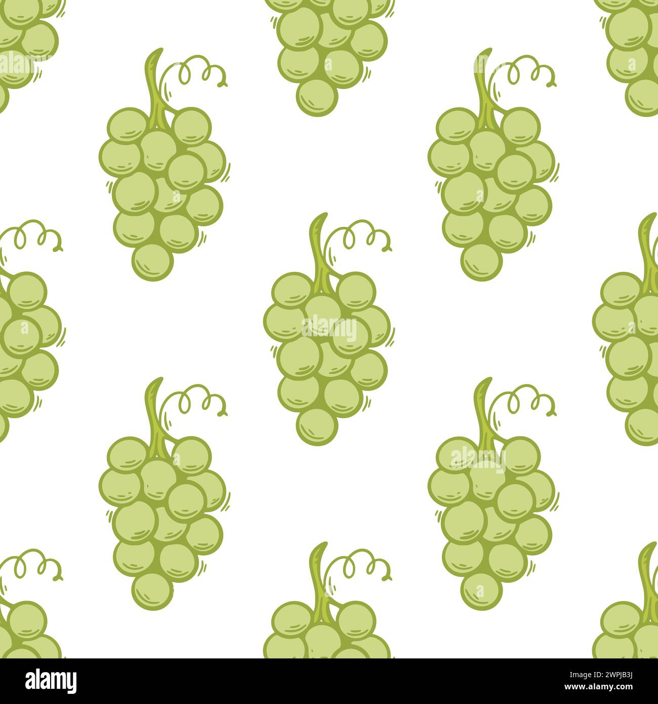 Motif sans couture de raisins verts Illustration de Vecteur