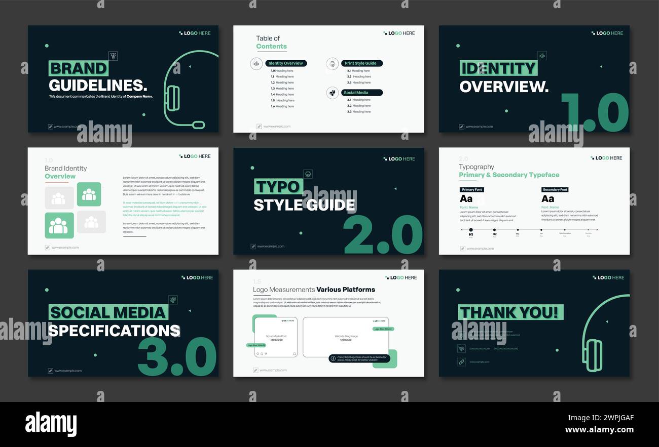 Modèle de présentation avec infographies set modèle d'entreprise Illustration de Vecteur