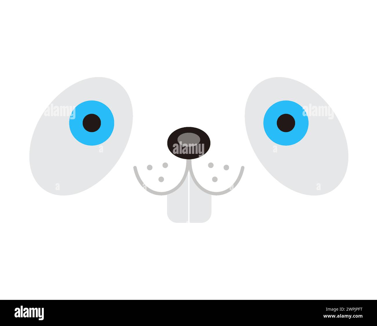 Illustration vectorielle d'expression de visage de lapin Illustration de Vecteur