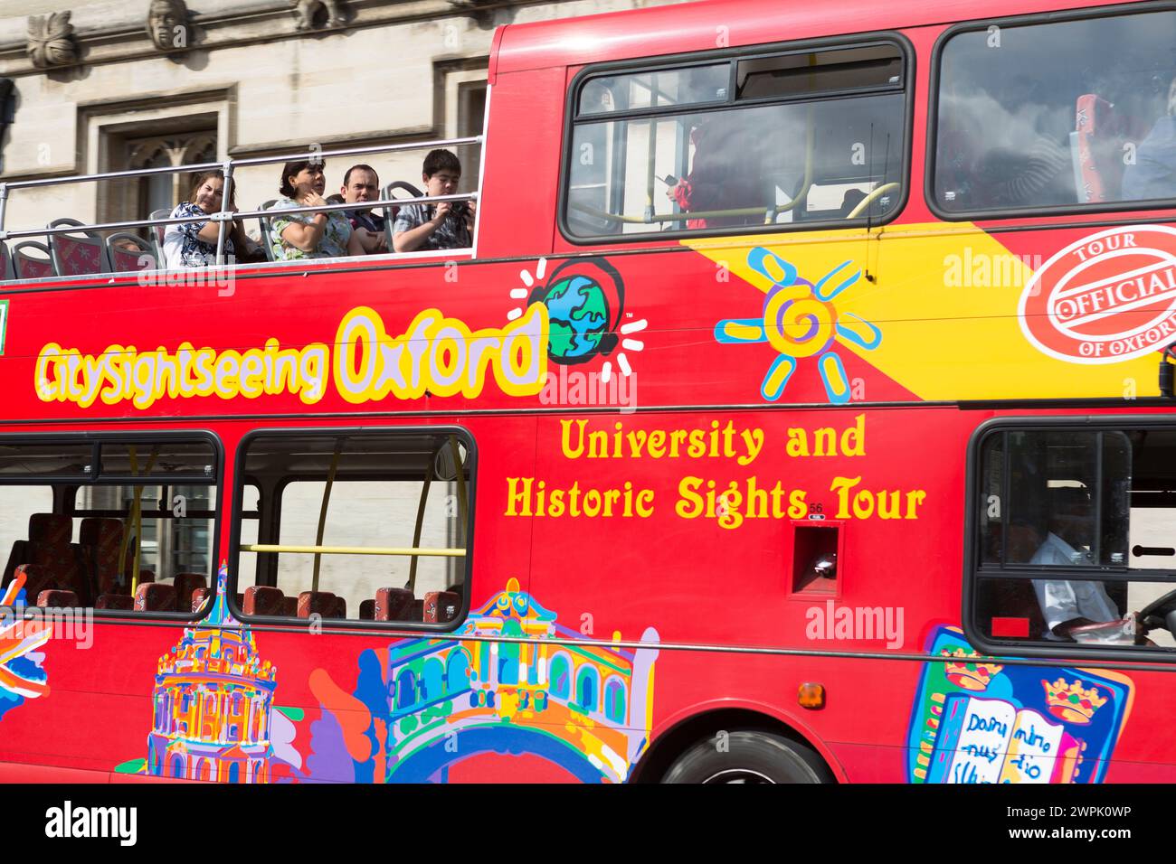 UK, Oxfordshire, Oxford, Oxford bus touristique. Banque D'Images