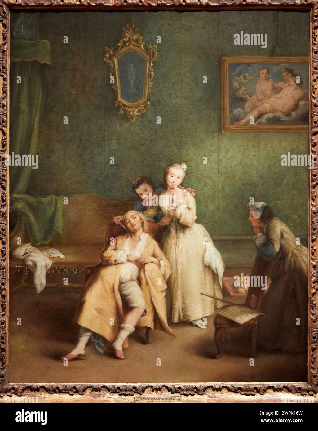 'The Tickle', 1755, Pietro Longhi, Musée Thyssen Bornemisza, Madrid, Espagne, Europe Banque D'Images