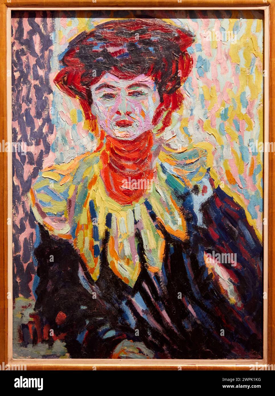 'Doris avec collier de Ruff', 1906, Ernst Ludwig Kichner (1880-1938), Musée Thyssen Bornemisza, Madrid, Espagne, Europe Banque D'Images