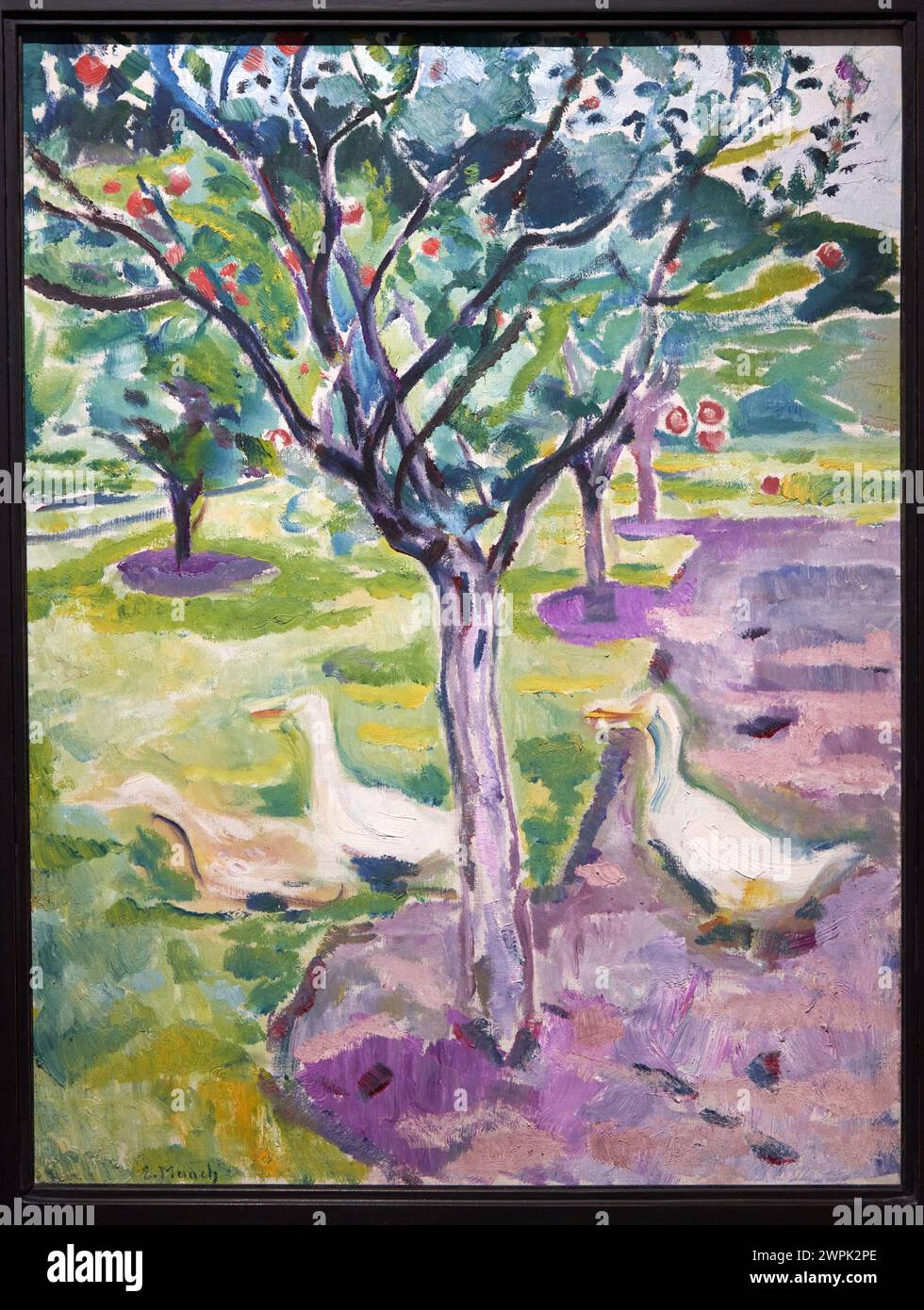 'Oies in an Orchard', 1911, Edvard Munch (1863-1944), Musée Thyssen Bornemisza, Madrid, Espagne, Europe Banque D'Images