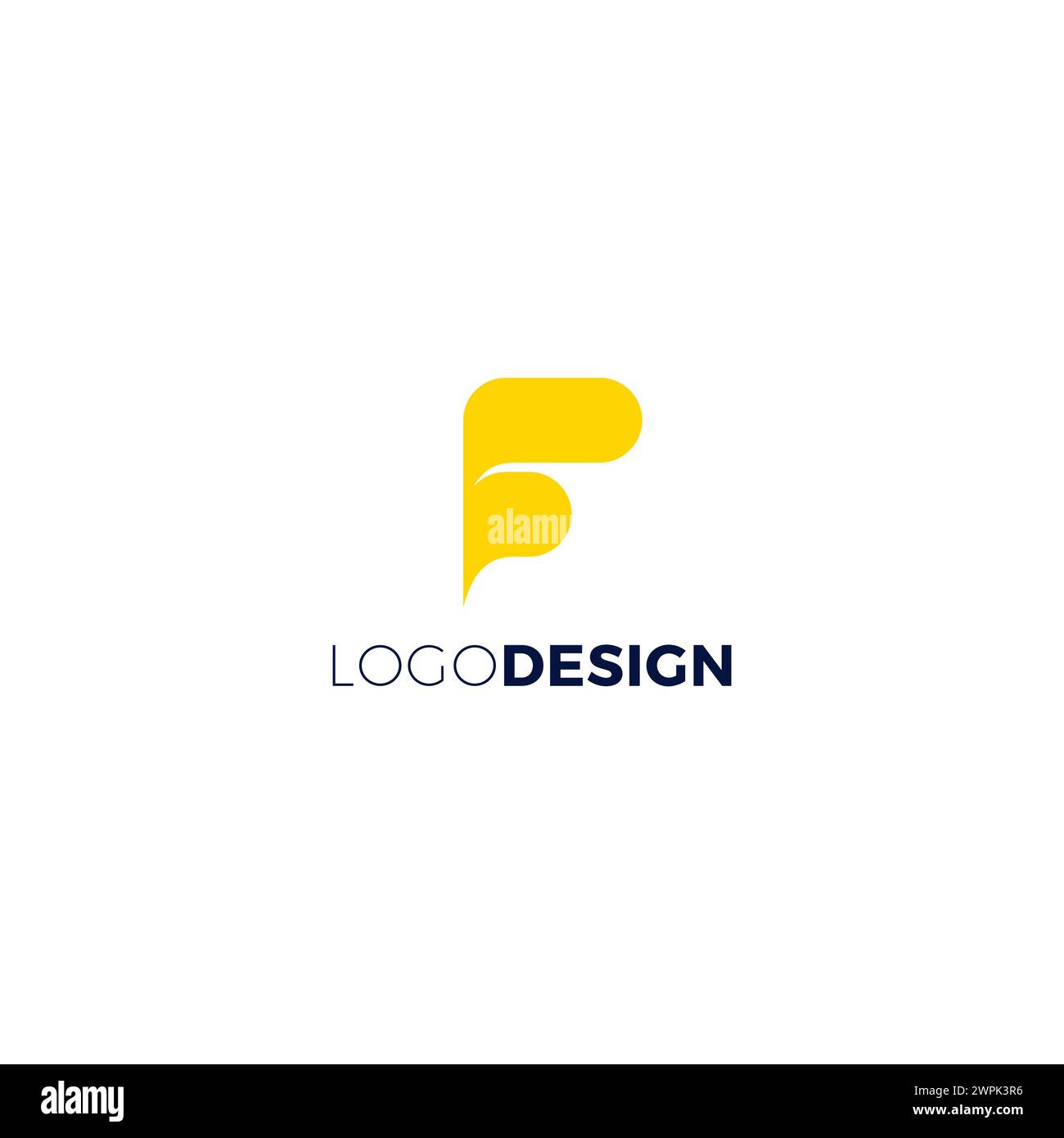 F logo moderne. Vecteur d'icône lettre F. Illustration de Vecteur