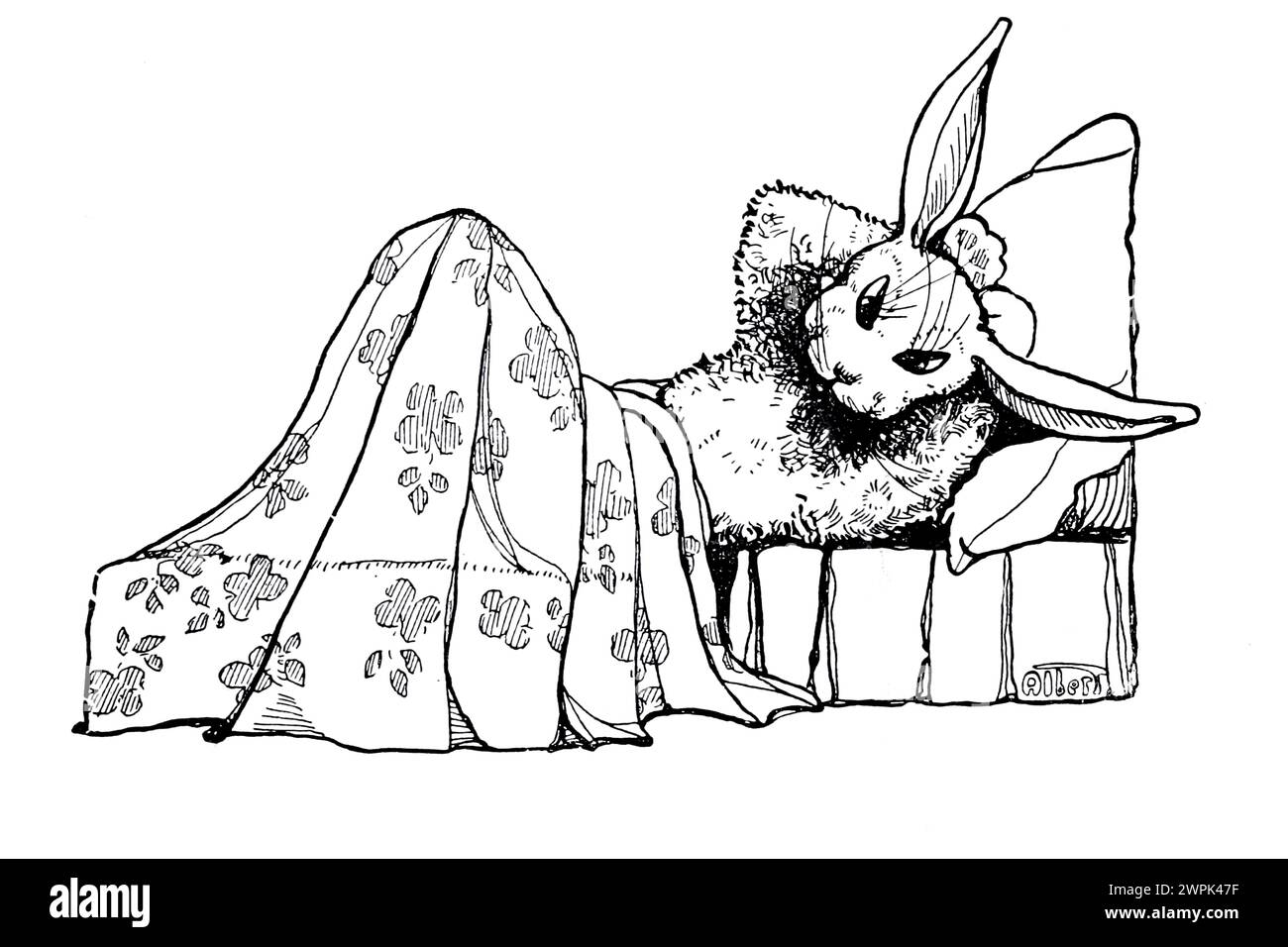 Peter Rabbit et sa ma par Louise A Field, illustré par Virginia Albert ; basé sur les personnages de Beatrix Potter Peter Rabbit s'enfuit à cause des règles strictes de sa mère, mais ne va pas très loin parce qu'il voyage en cercle. Banque D'Images