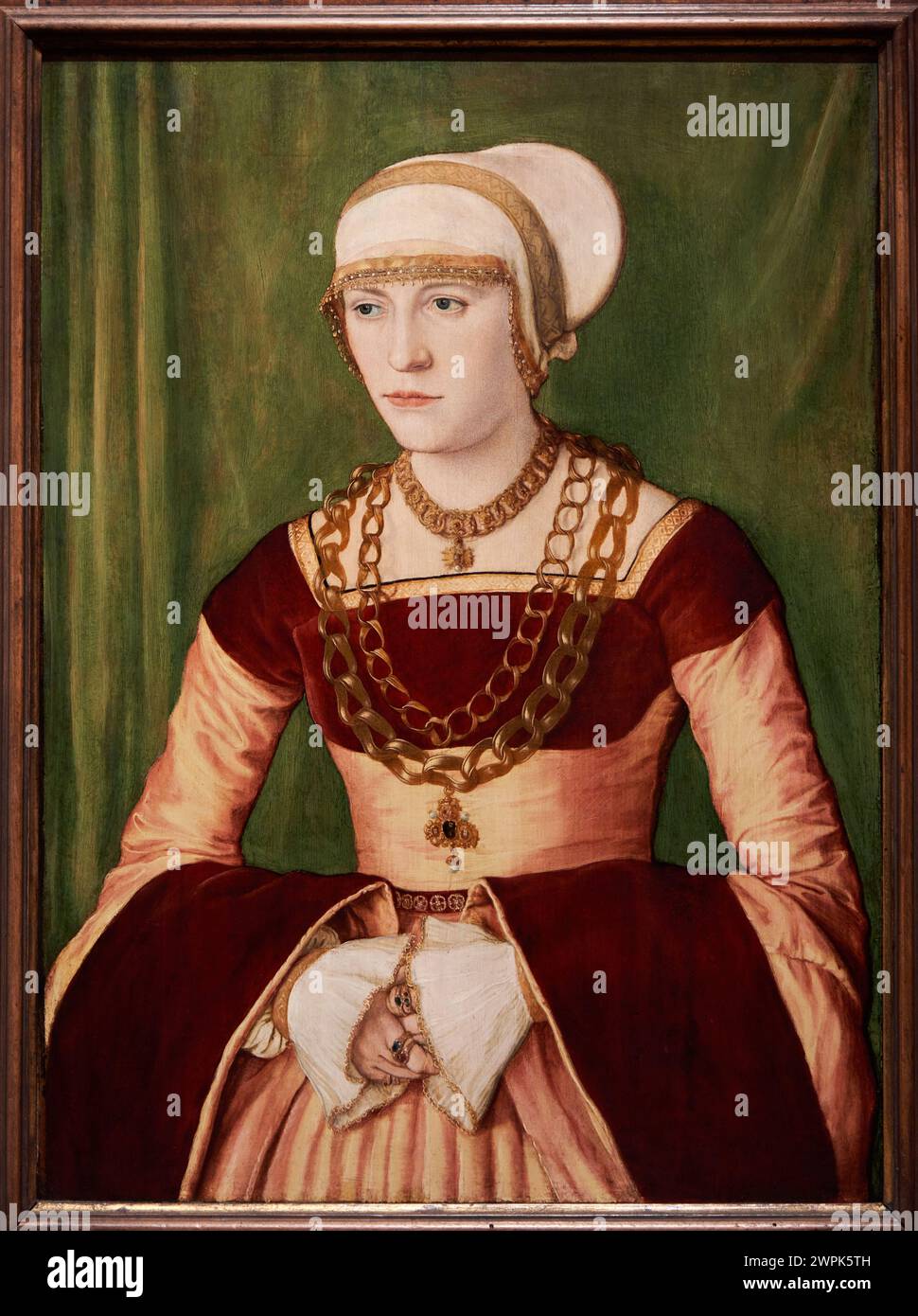 Portrait d'Ursula Rudolph, 1528, Barthel Beham, Musée Thyssen Bornemisza, Madrid, Espagne , Europe Banque D'Images