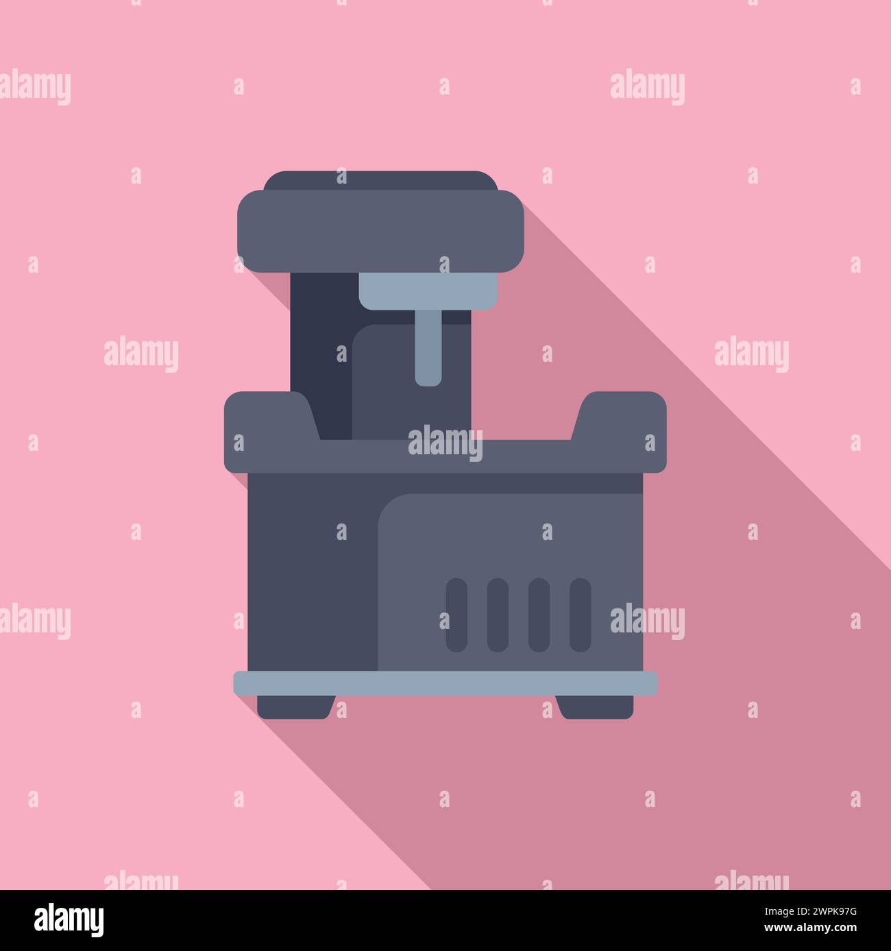 Vecteur plat d'icône de machine cnc laser. Travail métallique d'étalonnage. Conception de l'équipement Illustration de Vecteur